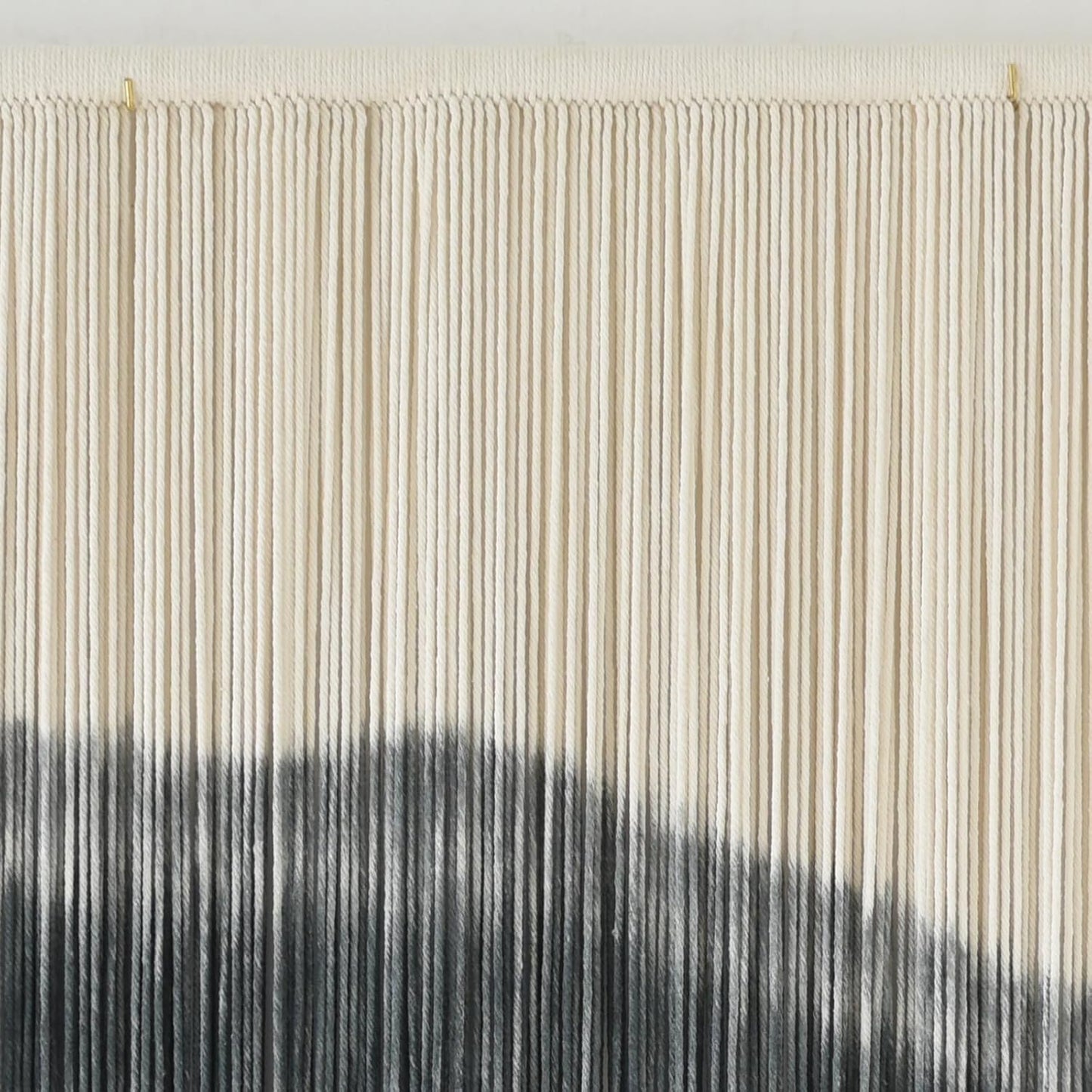 Jakalin Large Macrame Wall Hanging Dip Dyed Boho Wall Decor For Living Room Bedroom Entryway 57" Wx35 L Modern Fiber Yarn Wall Art Handmade Black Home Decor