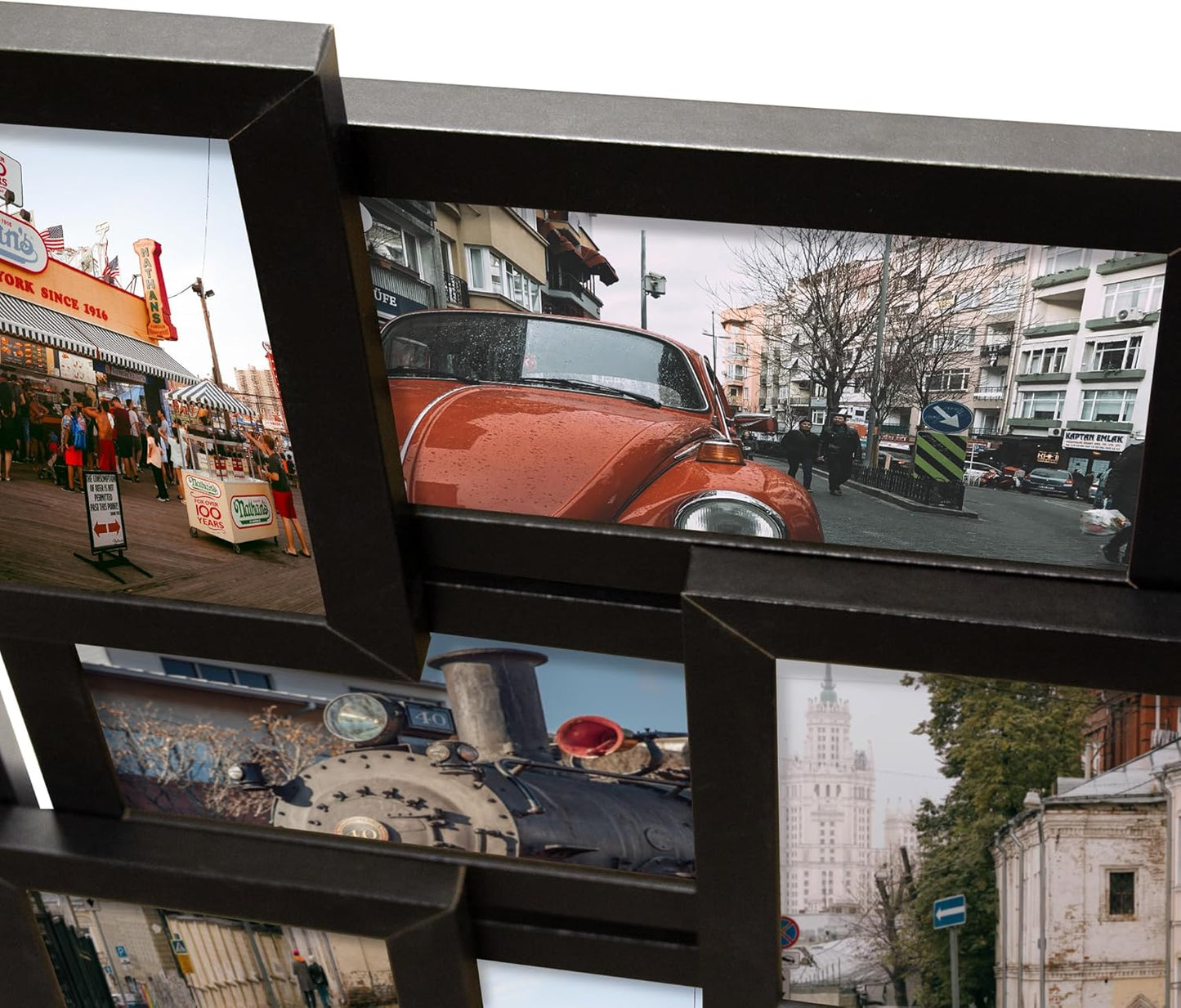 Jerry & Maggie 12 Opening Collage Picture Frame, Multi Picture Frame for Wall, 4x6 Inches, Plastic Wall Picture Frames for Living Room, No Assembly, Black/ 2 Pack