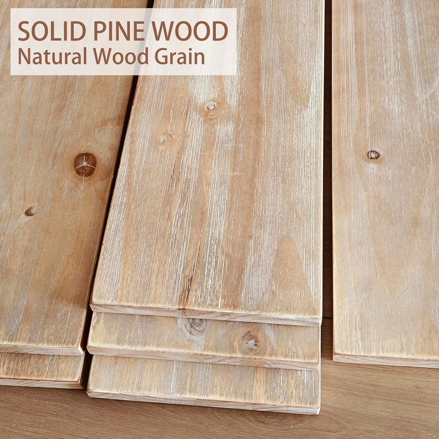 Long Floating Shelf for Wall 60 inch,Long Wall Shelves Set of 5,Rustic Solid Wood Bookshelf,Large Bookcase for Bedroom Bar (Brown, 60 Inch)