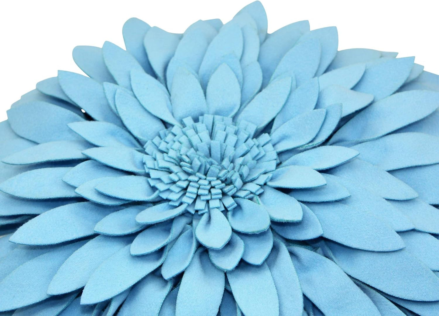 Contempo Lifestyles 3D Daisy Flower Pillow - Patented Design, Couch & Bed Decorative Pillow (18" Flower, 16" Pillow with Insert, Solid Aqua)