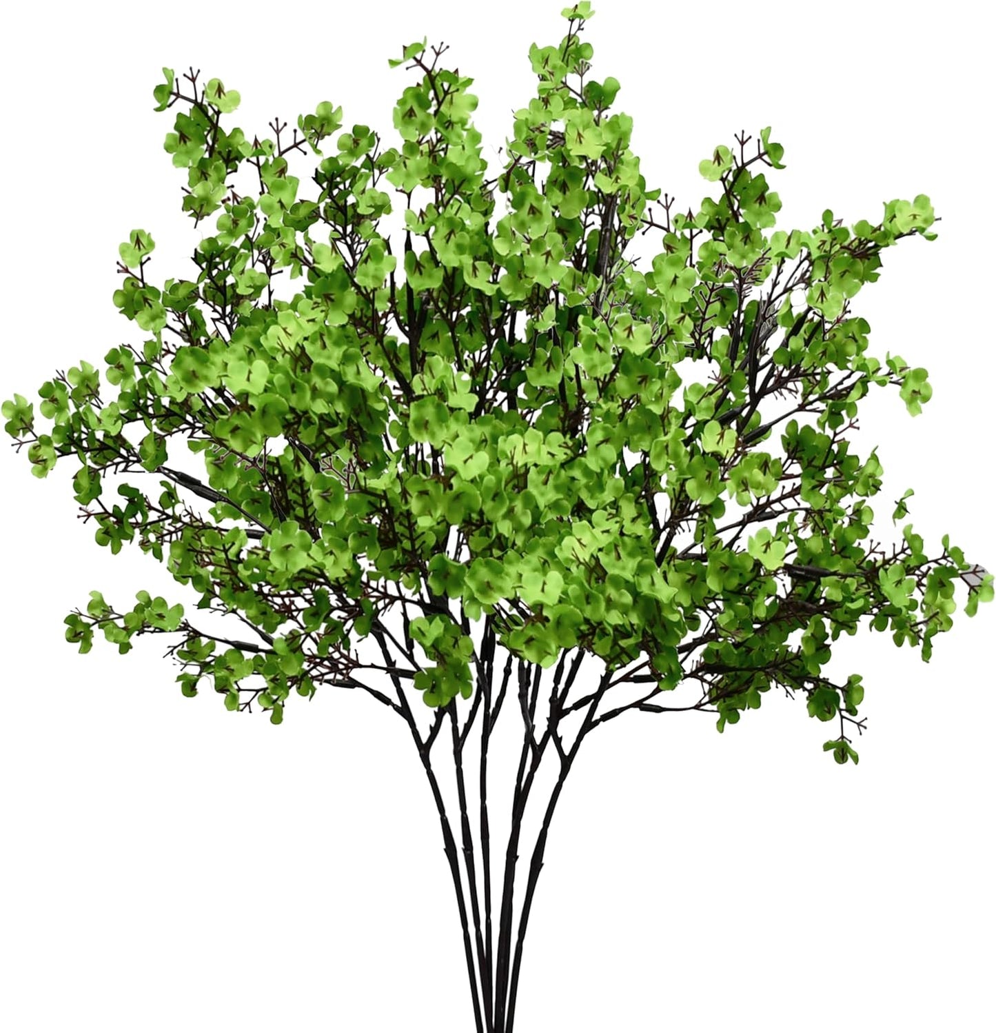 Mandy's Green Artificial Baby’s Breath Flowers 6 Bundles Silk Gypsophila with Bendable Stems for Fall Centerpiece Wedding Decor and Table Arrangements