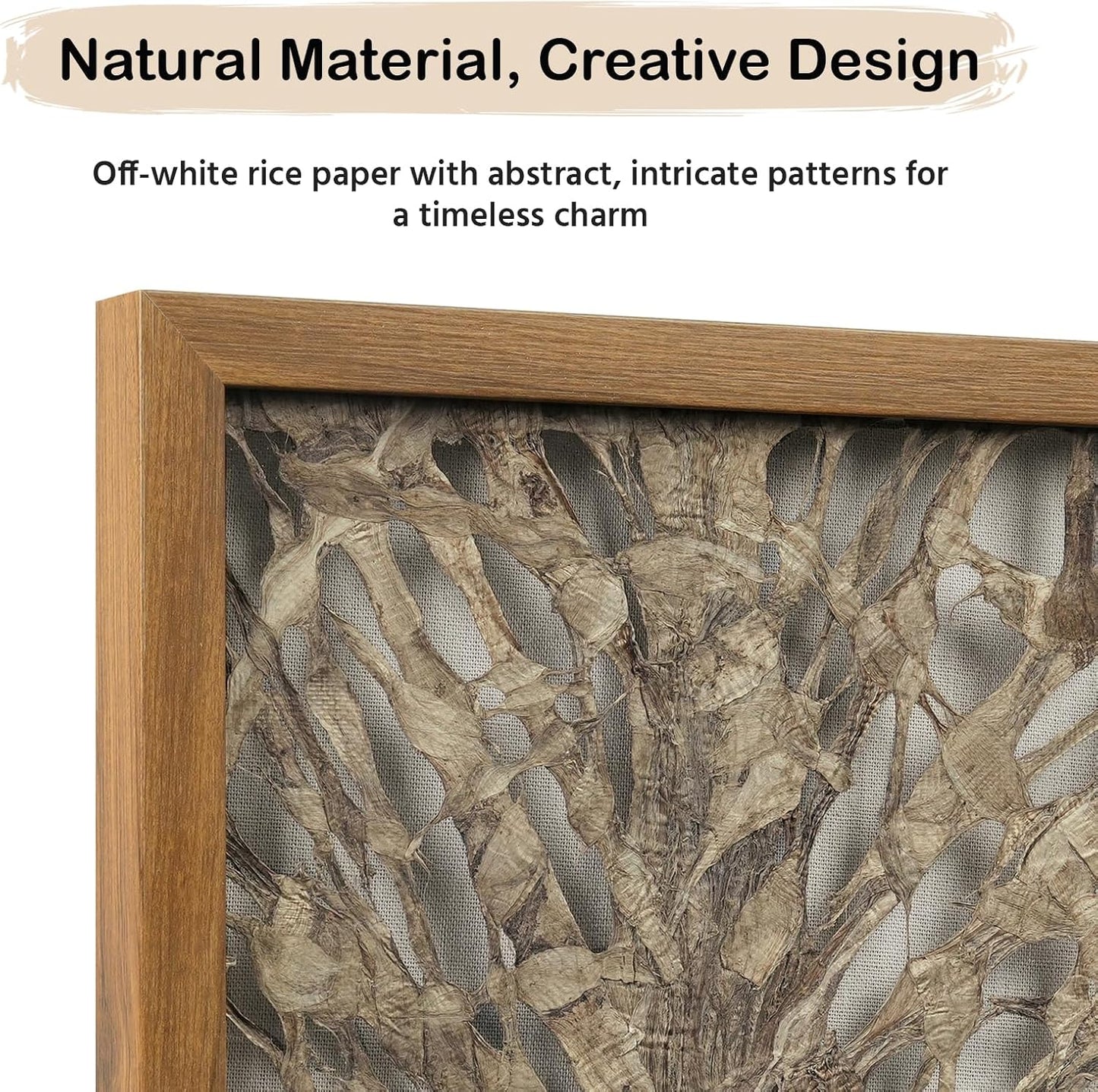 FOLKOR Abstract Wall Art Decor for Home Apartment, 12" Handmade Paper Shadow Box Artwork, Geometric Wall Hanging Plaque for Living Room Bedroom Coffee Book Shop Birthday Housewarming Wedding Gift