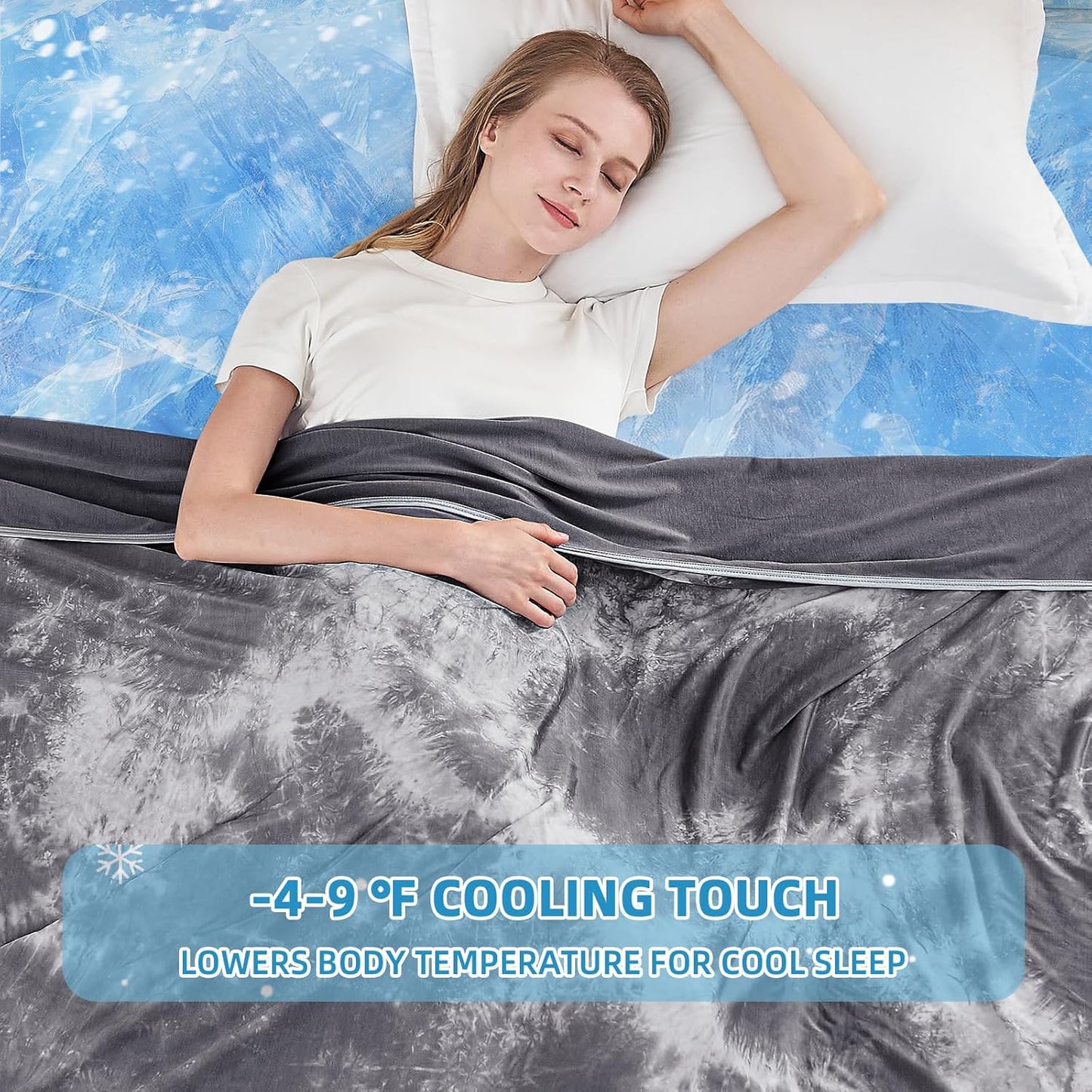 inhand Cooling Blanket Twin Size (60"x80"), Cooling Blankets for Hot Sleepers, Absorbs Heat to Keep Adults Cool for Summer Nights Sweats, Thin Cold Lightweight Blanket for Couch Bed, All Season Use
