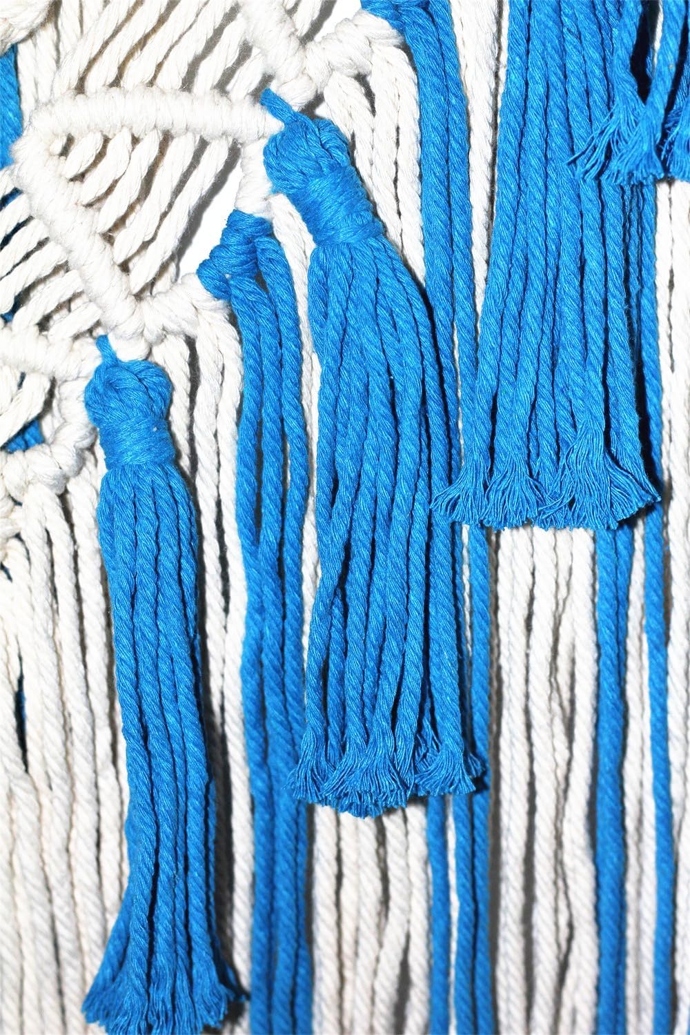 BMIDRUT Macrame Woven Wall Hanging Tapestry Boho Wall Art Handmade Macrame Tapestry for Wedding Bedroom Living Room Background Wall 17x30 Inch