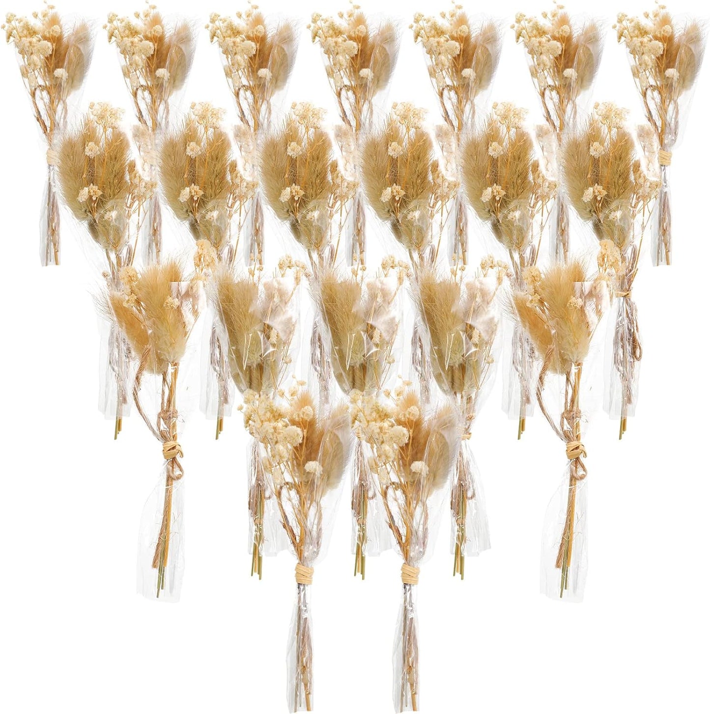 Mini Dried Baby's Breath Flowers Gypsophila Bouquets Natural Branches Dog Tail Bunny Rabbit Tail Dried Bulk Flowers Plants for Vase Home Decoration Photo Props Parties Weddings DIY Craft (20)