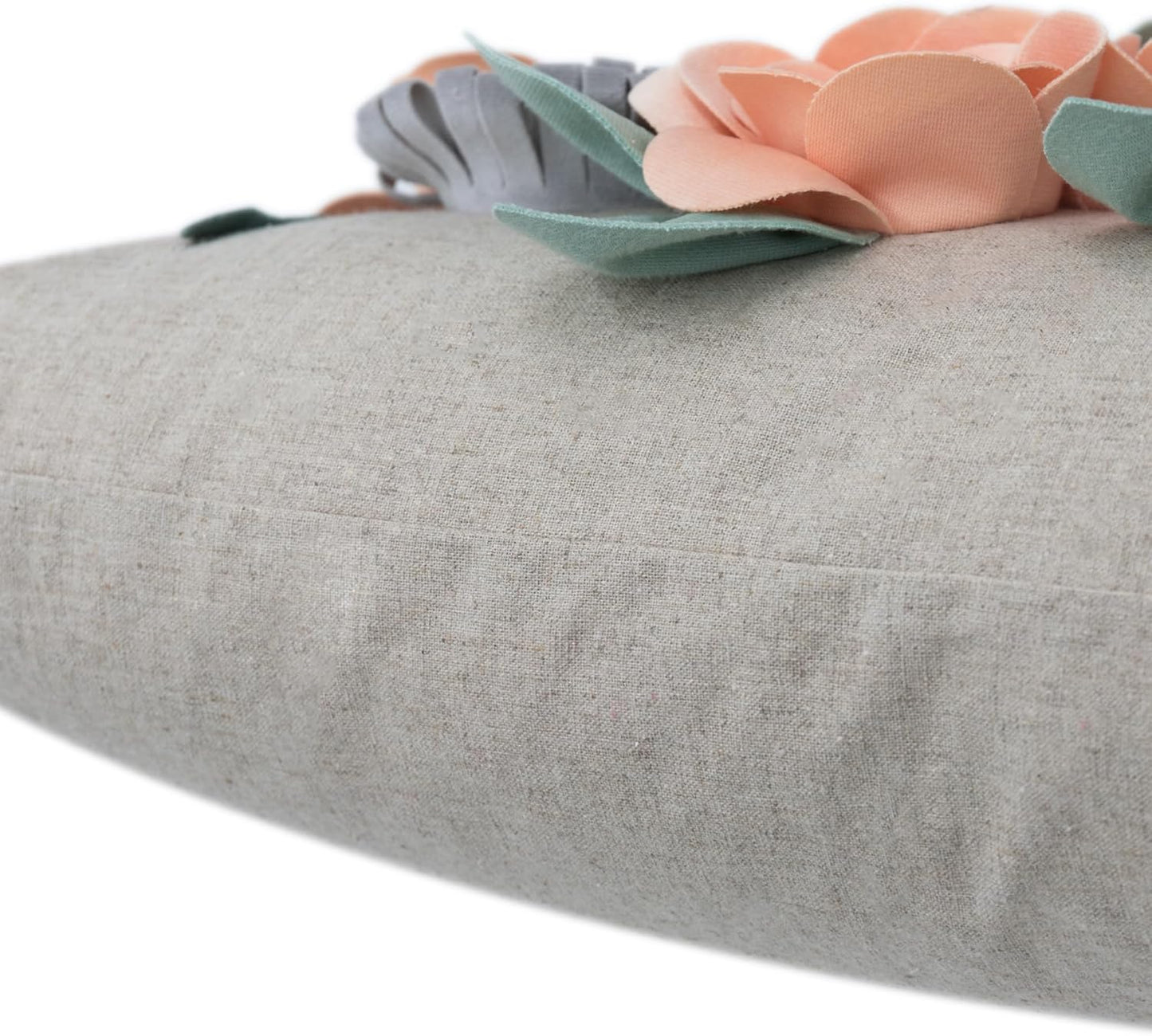 Decorative 3D Flower Throw Pillow Cover Pillowcase Cushion Cover Case for Home Couch Sofa Bed Living Room Decor 12x20 Inch Peach Pink