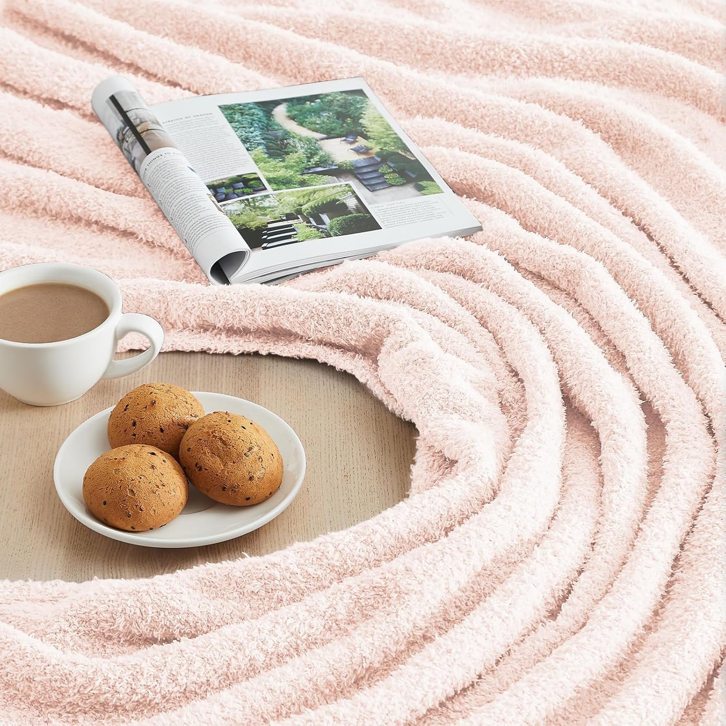 CYMULA Kids Blanket for Boys Girls 30x40 inches, Soft Cozy Warm Fuzzy Swaddle Throw Blanket for Crib Stroller, Pink