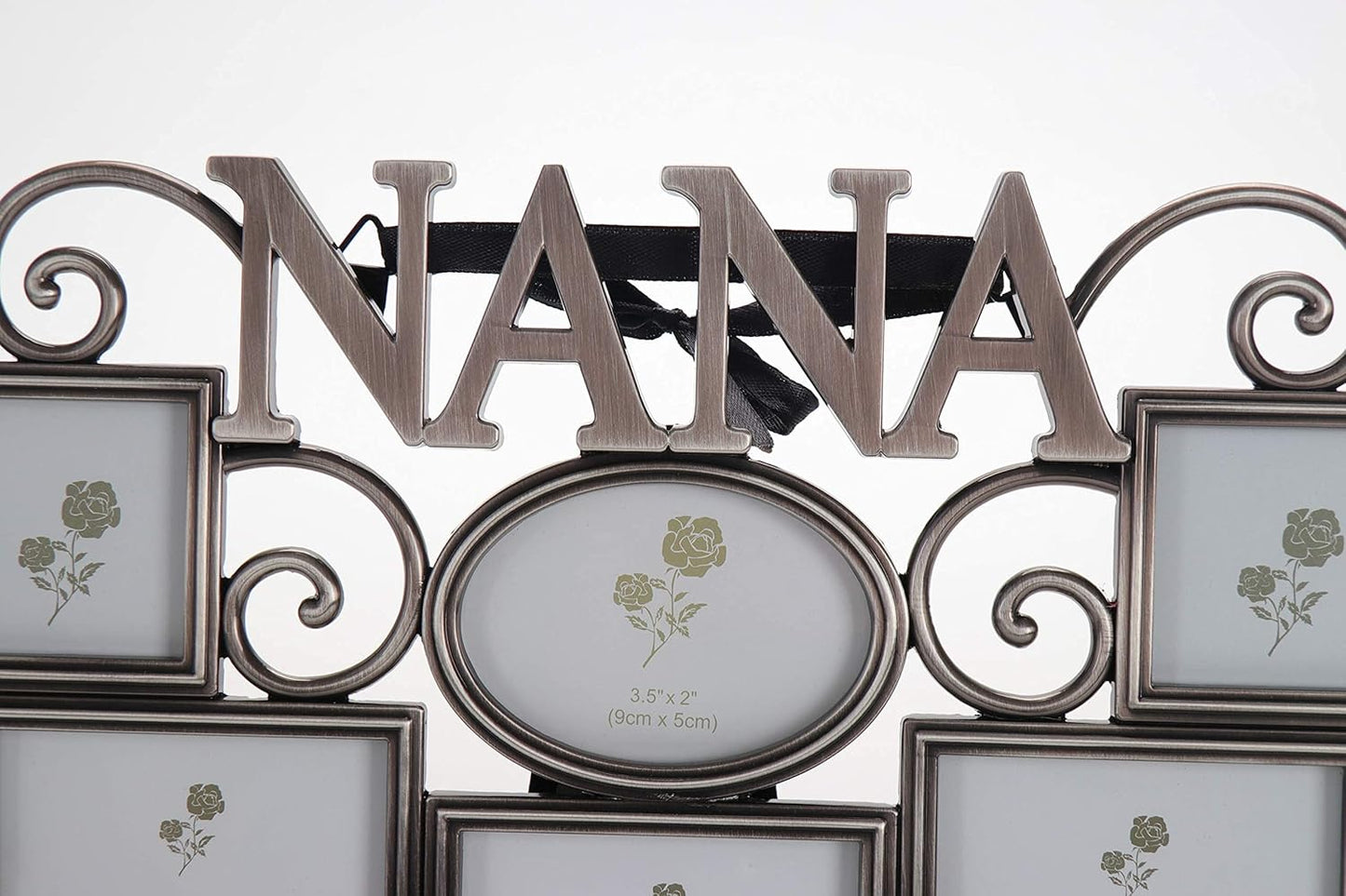 Lasody Nana Picture Frame,Cherish Every Memory,6 opening photo collage,Antique Silver,Mothers Day GiftsLasody Fathers Day And Mothers Day Collage Picture Frame (3”X2“+2“x2", Nana)