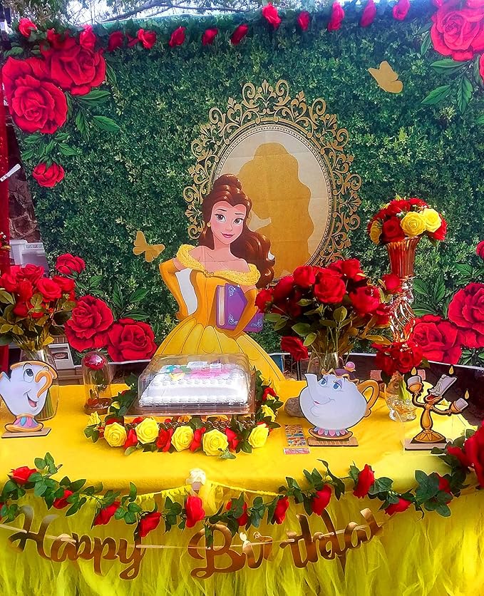 UKELER 2 Pack 14FT Artificial Rose Vines Red Flower Garland Artificial Rose Flowers with Green Leaves Floral Plant for Wedding Arch Party Garden Craft Home Decor