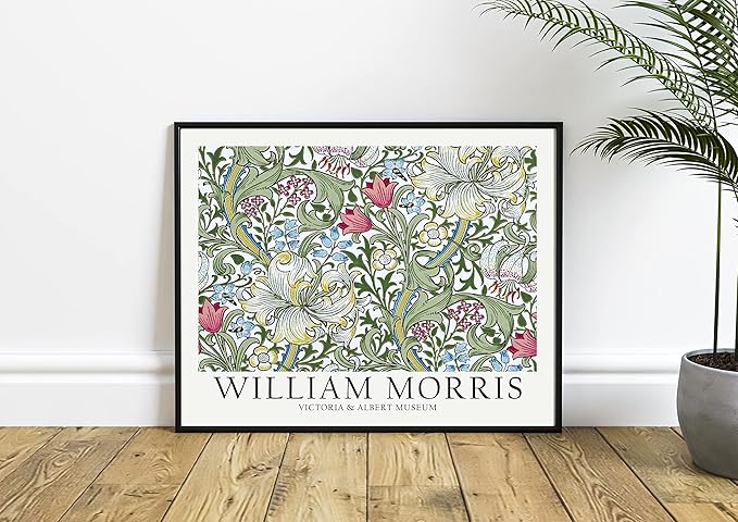 William Morris Wall Art Poster Prints, Famous Artist Patterns, Vintage Flowers Decor Artwork, Tapestry Historic Cultural Illustrations Fine Art, Colorful for Living Room, Bedroom, Office, Bathroom Decoration (William Morris 13, 24x36 inches (Unframed))