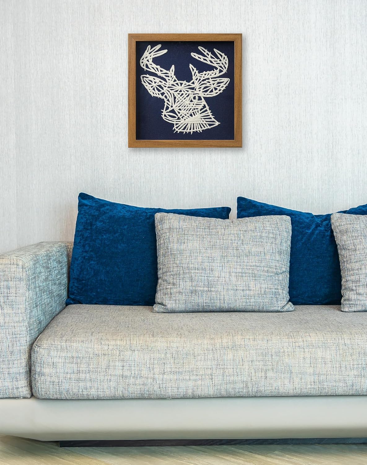 FOLKOR Framed Wall Art for Nursery Bedroom Above Desk, 3D Floating Deer Statue Rice Paper Shadow Box Art Decor for Home Office Gallery Wall, Vivid Handmade Artwork for Christmas Holiday Decoration