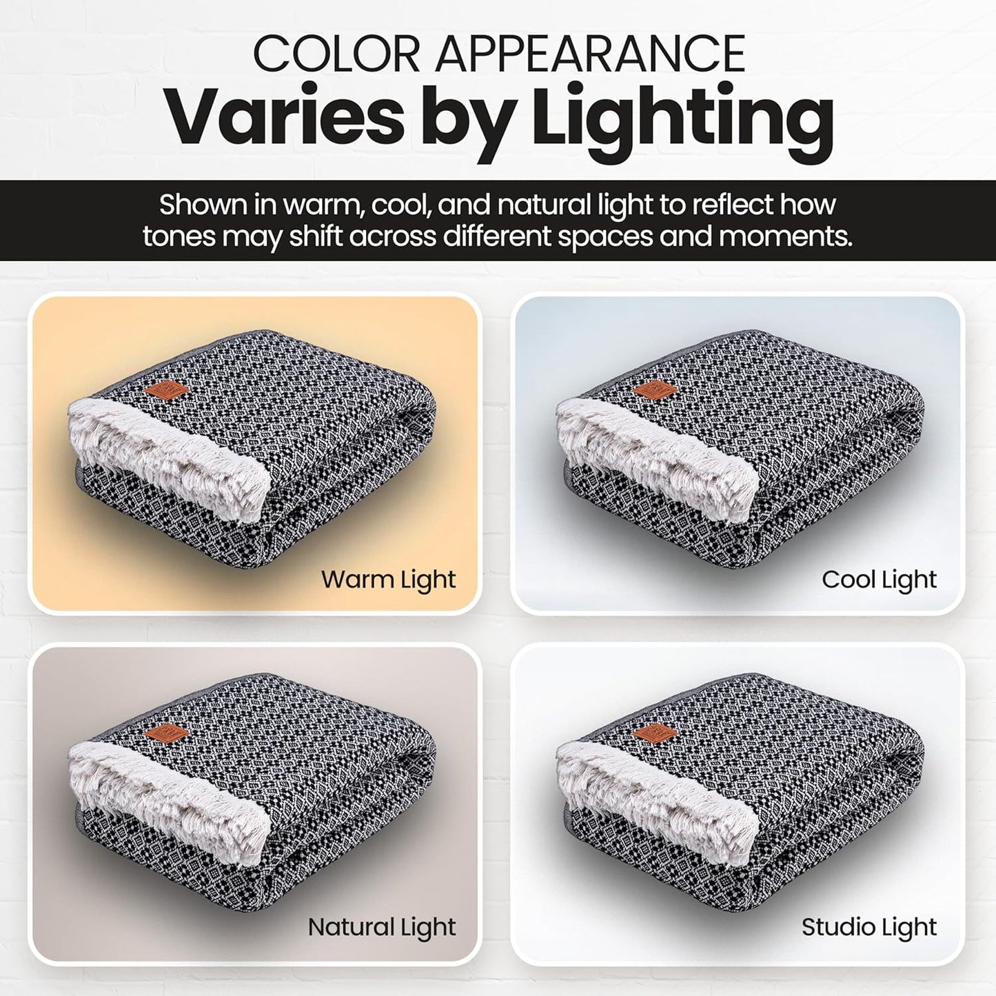 Gold Case Throw Blanket for Bed - 100% Recycled Turkish Cotton Blanket - Retro Lightweight Soft Throw Blankets for Bed & Living Room - Twin Size Cozy Blankets - 71x90 - Black