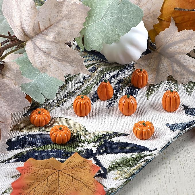 winemana 80-Pack Mini Pumpkins for Crafts Fall Decorations for Home, Small Resin Pumpkin for Decorating, DIY Thanksgiving Decor, Table Centerpiece, Vase Filler (Orange)