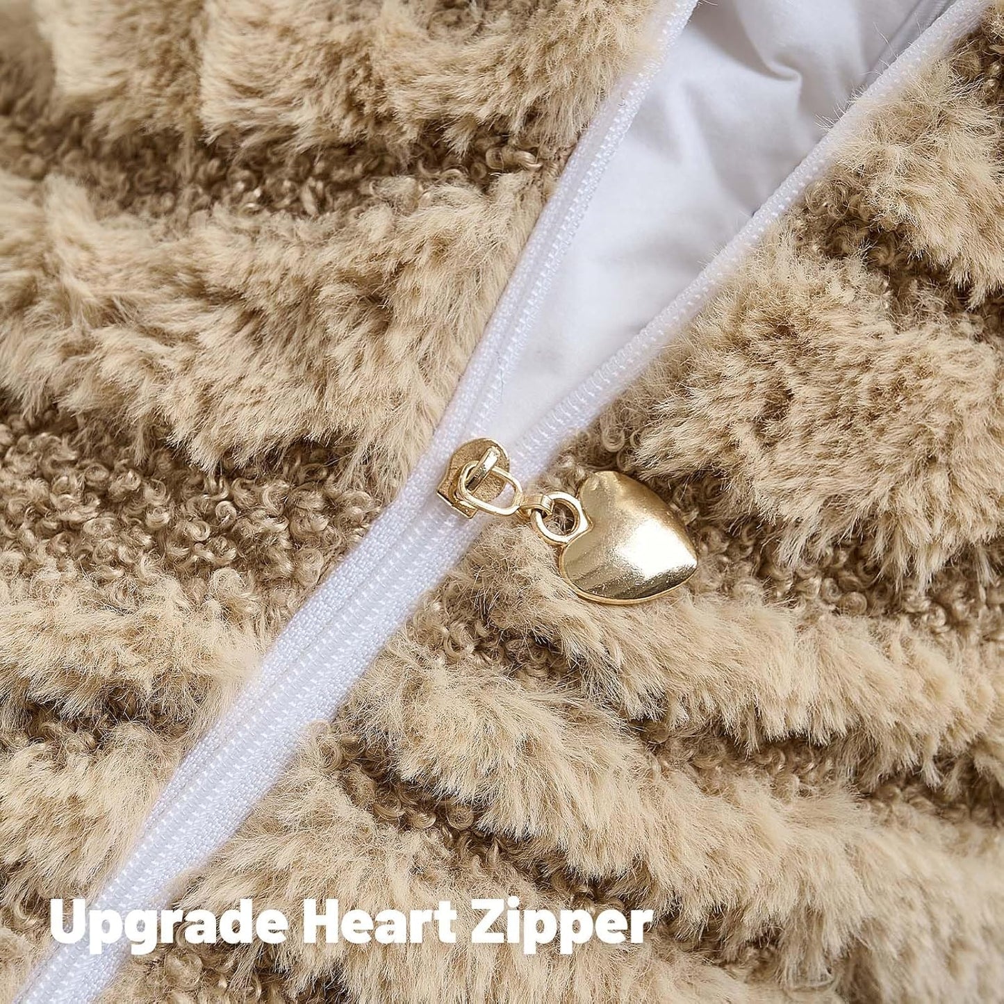 FUTEI Khaki Decorative Throw Pillow Covers 18x18 Inch Set of 2,Soft Faux Fur Geometric Shapes Texture Cushion Case,Boho Home Decor for Couch Bed Living Room