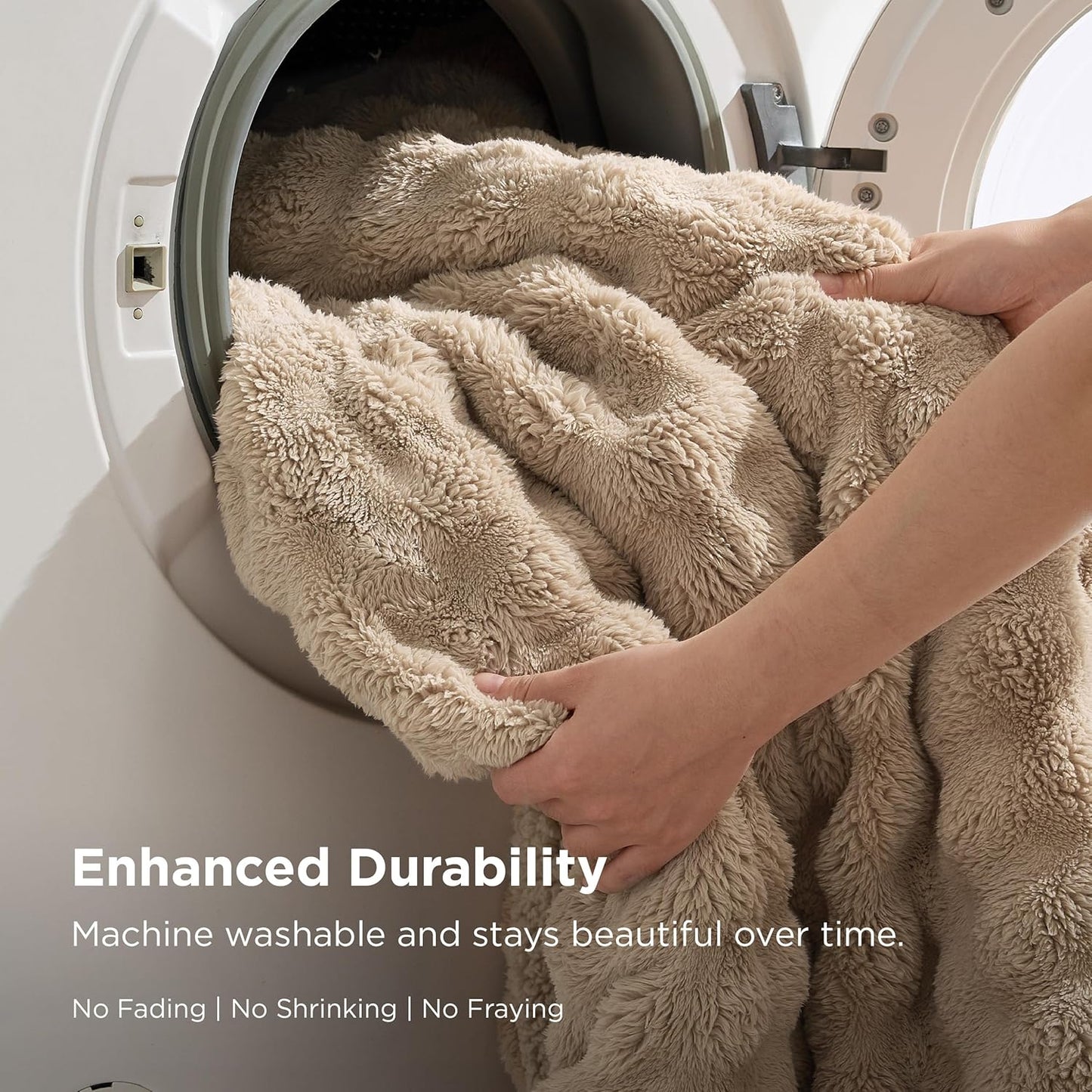 Bedsure Bubble Sherpa Blanket Twin Size for Bed - Fuzzy Fleece Thick Warm Blanket for Winter, GentleSoft Cozy Plush Throw Gift for Women, Room Decor, Beige, 60x80 Inches