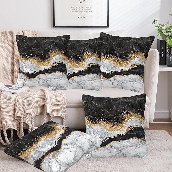 Throw Pillow Covers French Grey Botanical Pillow Covers 20x20 Inch Set of 2 Throw Pillows Decorative Pillow Cases Cushion Covers for Bedroom Livingroom Sofa Farm House