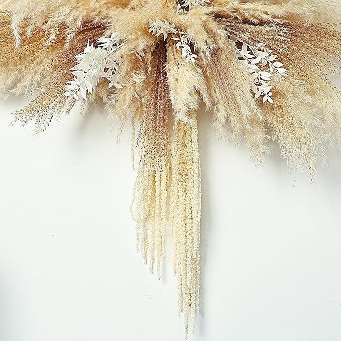 1pc Medium Pampas Grass Wall Decor, Boho Wedding Arch and Backdrop Arrangement, Rustic Wedding Decor, Dried Grass Floral Swag
