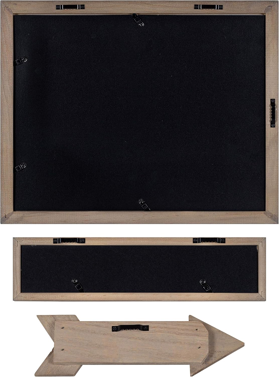 Kate and Laurel Bordeaux Expressions Wall Decor Collection, Set of 10, Industrial Farmhouse Finishes, Assorted Size Frames and Decorative Wall Accents