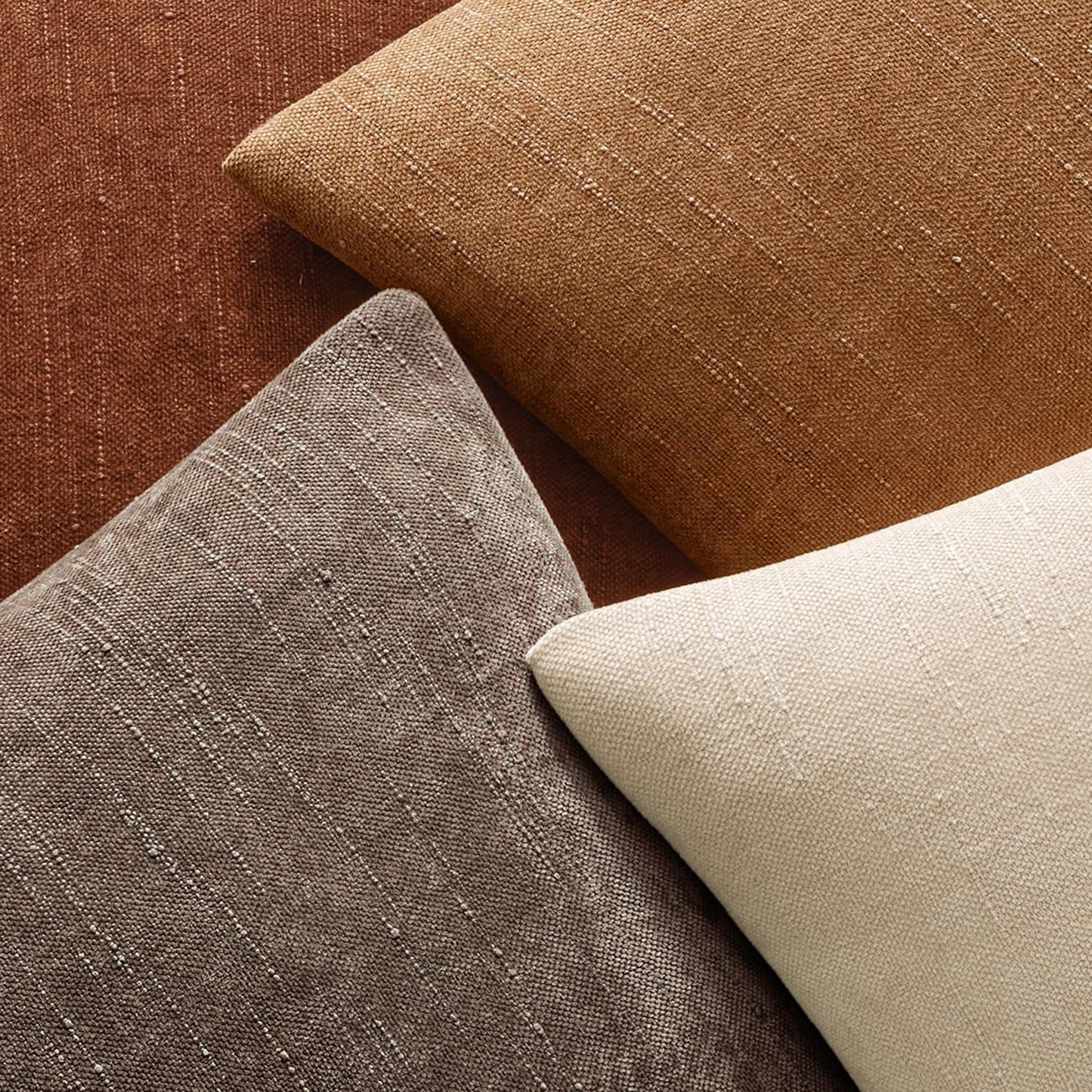 MIULEE 26x26 Inch Pack of 2 Euro Sham Decorative Throw Pillow Covers Soft Chenille Pillows Textured Cushion Covers for Bed Couch Sofa Bedroom Living Room, Brown