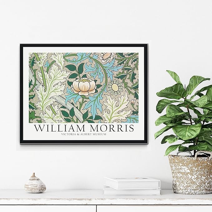 William Morris Flowers Wall Art Poster Prints, Famous Artist Patterns, Vintage Flowers Decor Artwork, Bathroom Decoration (William Morris 4, 11x14 inches (Unframed))
