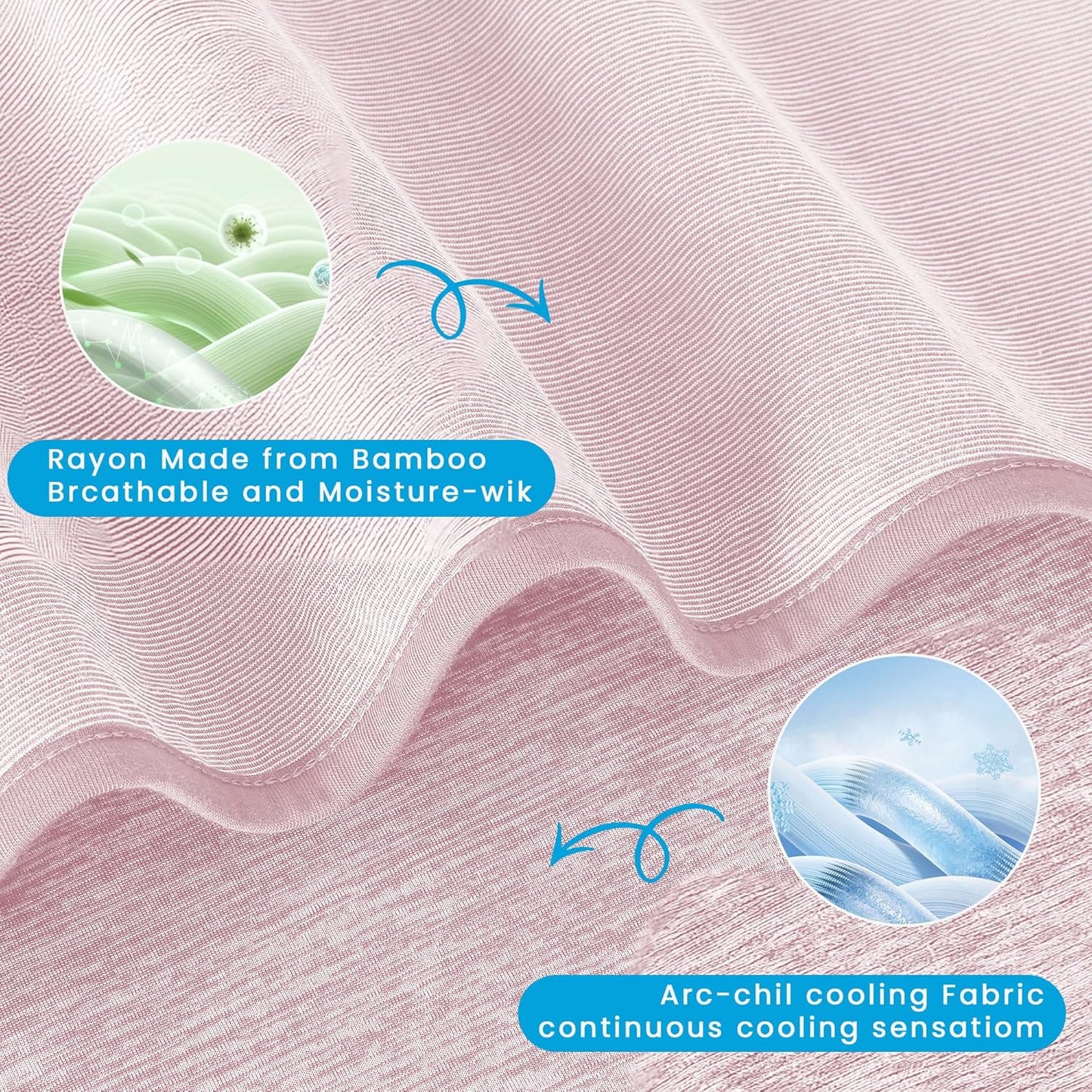 HYLEORY Cooling Blankets for Hot Sleepers, Cool Summer Blanket Keep Body Cool for Night Sweats Double Sided Lightweight Breathable Blanket for Bed Couch Sofa, Twin (60"x80"), Pink