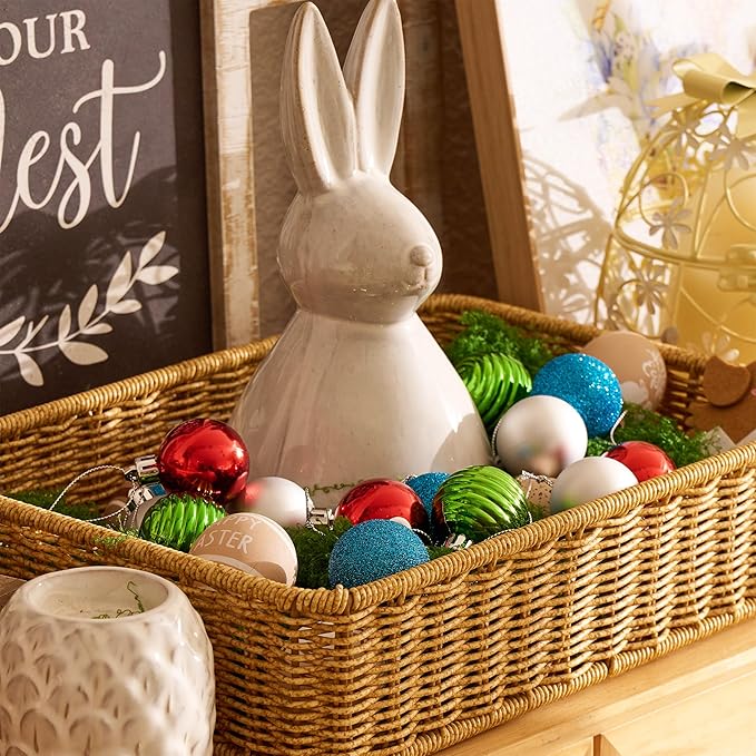 Valery Madelyn 1.57 Inches Small Christmas Tree Decorations Ornament Set for Fall Halloween, 24ct Red Green and Blue Shatterproof Hanging Ball Ornaments Holiday Party Decor