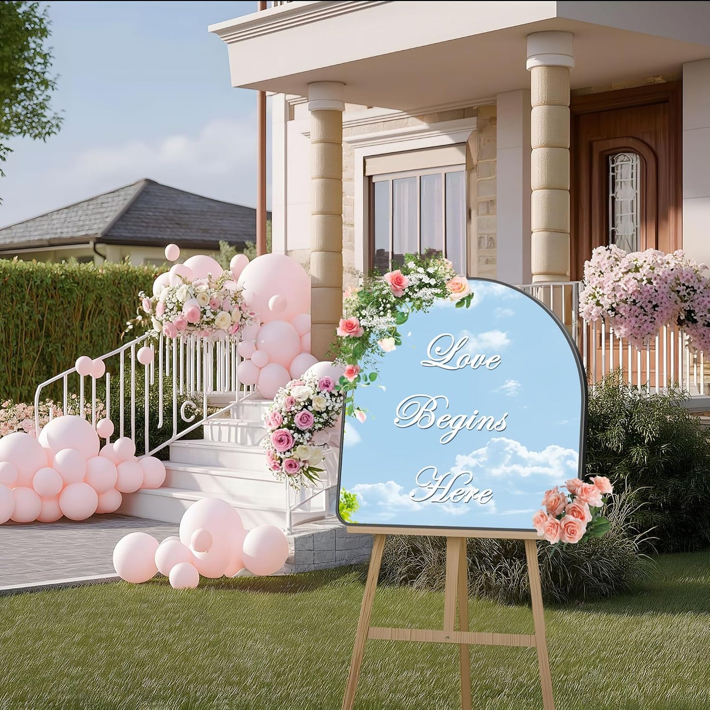 FORBATH Arched Bathroom Mirror 30x30 Inch, Bathroom Mirror Wall Mounted Modern Black Aluminum Frame Decor Dresser Mirror for Bedroom Living Room Entryway, Hanging or Leaning Against Wall