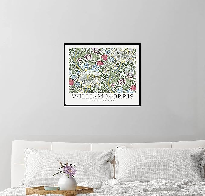 William Morris Wall Art Poster Prints, Famous Artist Patterns, Vintage Flowers Decor Artwork, Tapestry Historic Cultural Illustrations Fine Art, Colorful for Living Room, Bedroom, Office, Bathroom Decoration (William Morris 13, 24x36 inches (Unframed))