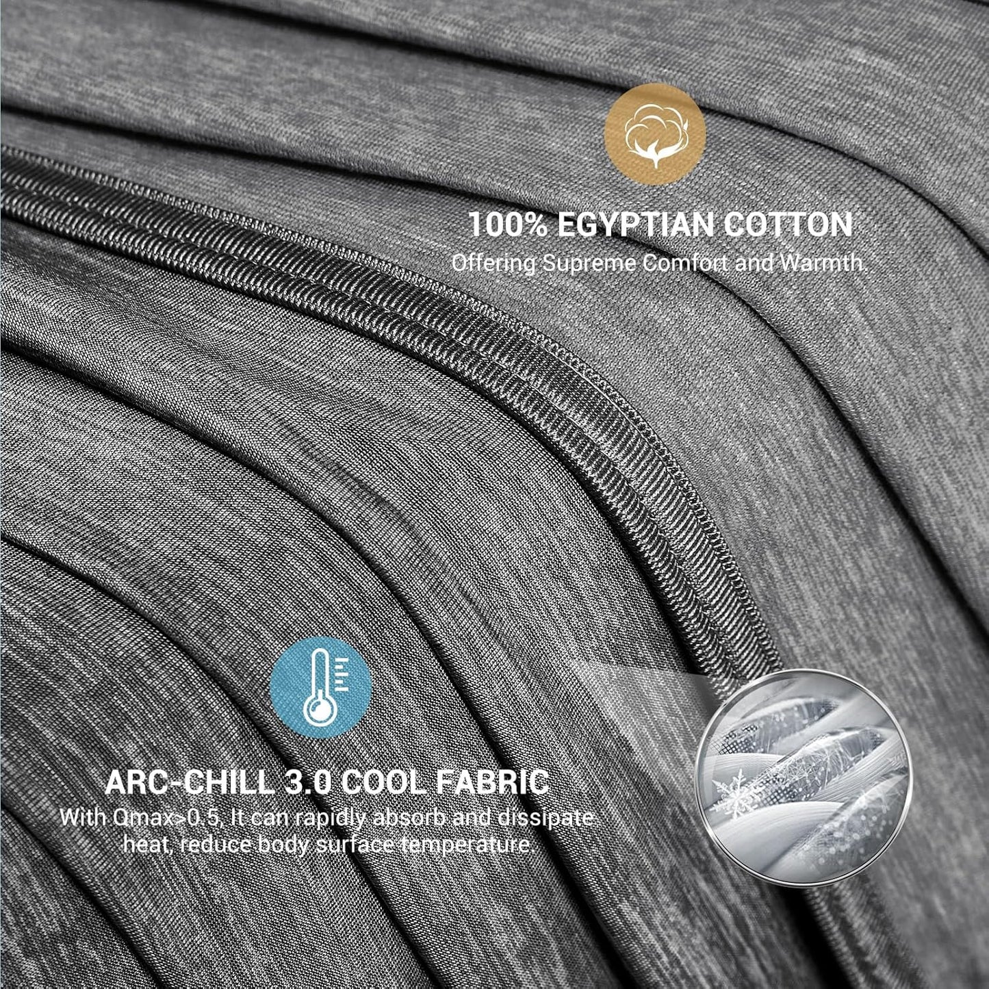 Elegear Revolutionary Cooling Blanket King, Absorbs Heat to Keep Body Cool for Night Sweats, Arc-Chill3.0 Cool Fiber Q-Max>0.5 for Hot Sleepers, Lightweight Summer Cold Blankets for Sleeping 90" x 90"