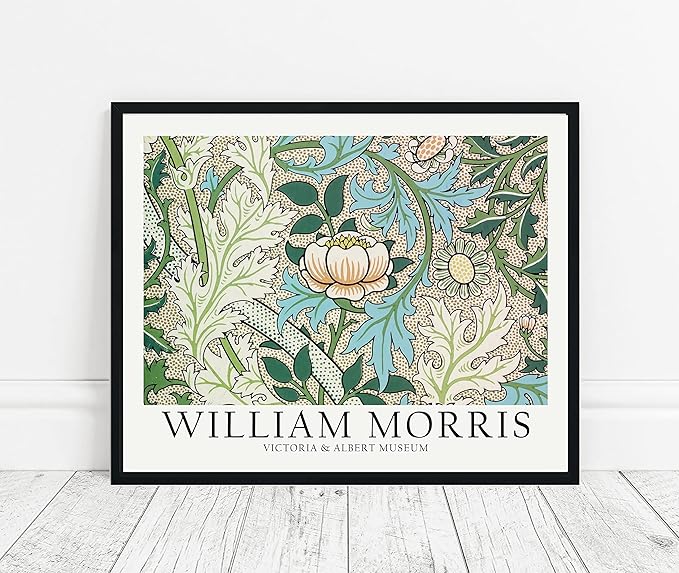 William Morris Flowers Wall Art Poster Prints, Famous Artist Patterns, Vintage Flowers Decor Artwork, Bathroom Decoration (William Morris 4, 11x14 inches (Unframed))