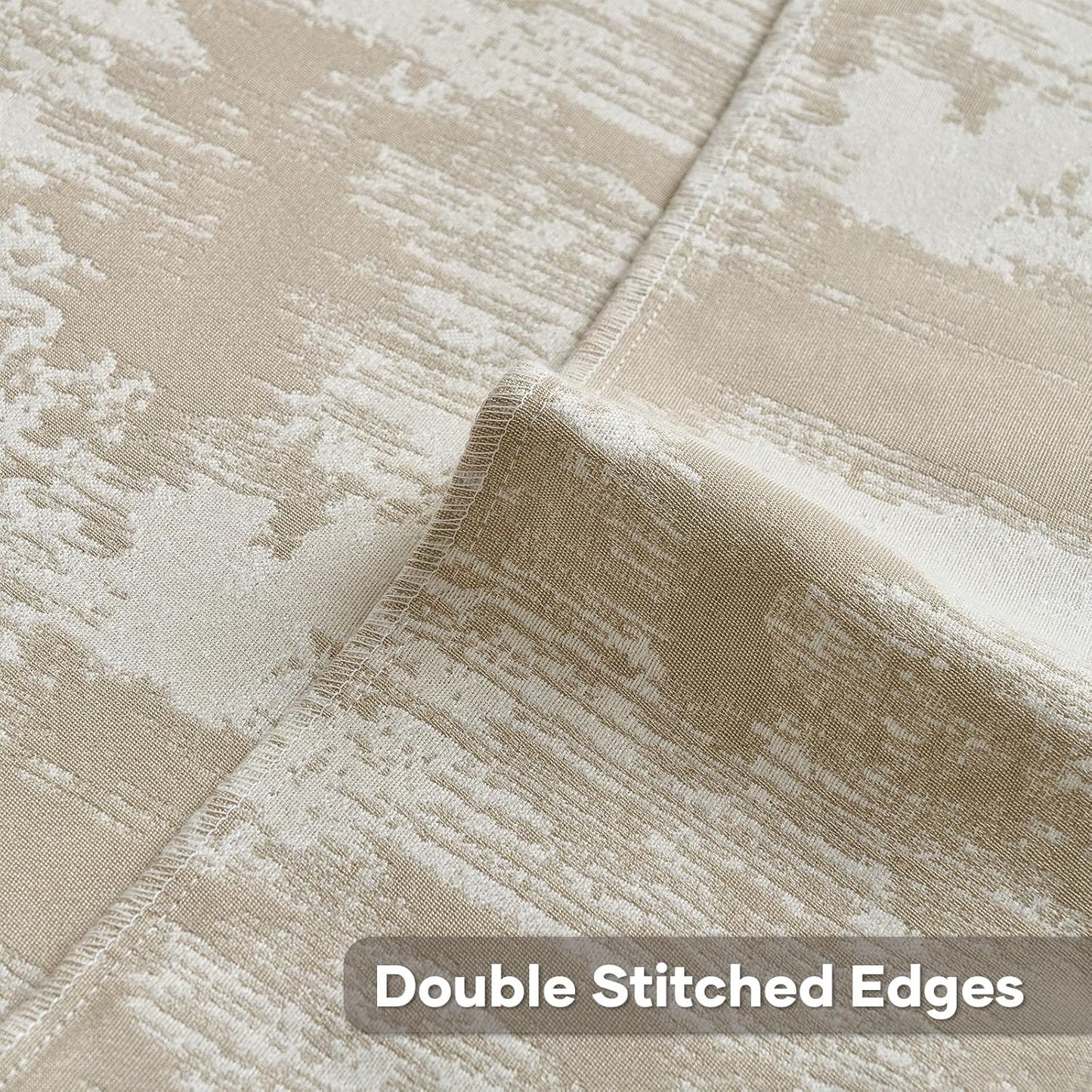 FUTEI Brown White Decorative Throw Pillow Covers 26x26 Inch Set of 2,Soft Faux Cashmere Jacquard - Textured & Cozy Euro Pillow Shams,Modern Home Decor for Couch Bed Living Room