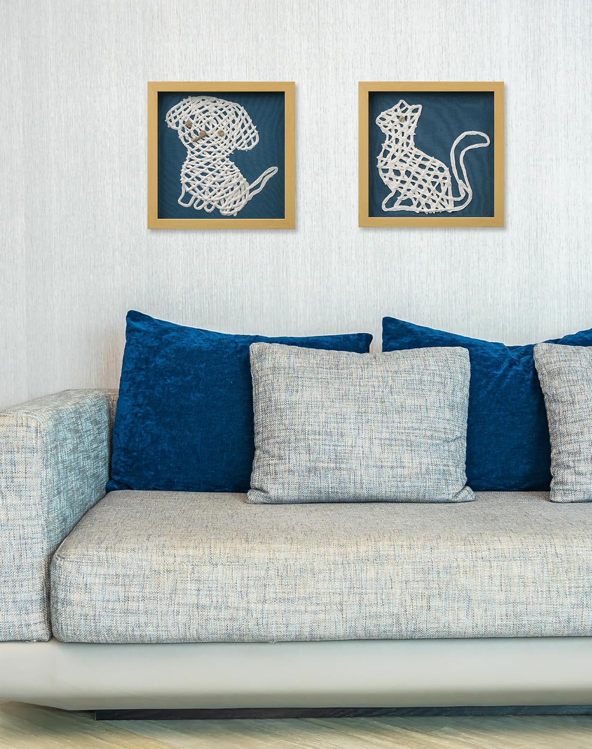 FOLKOR Framed Abstract Wall Art Decor for Dorm Pet Shop, 12" 3D Cat Wall Sculpture Shadow Box Art, Handmade Rice Paper Animal Artwork for Nursery Bedroom Decoration, Boys Girls Gift for Birthday