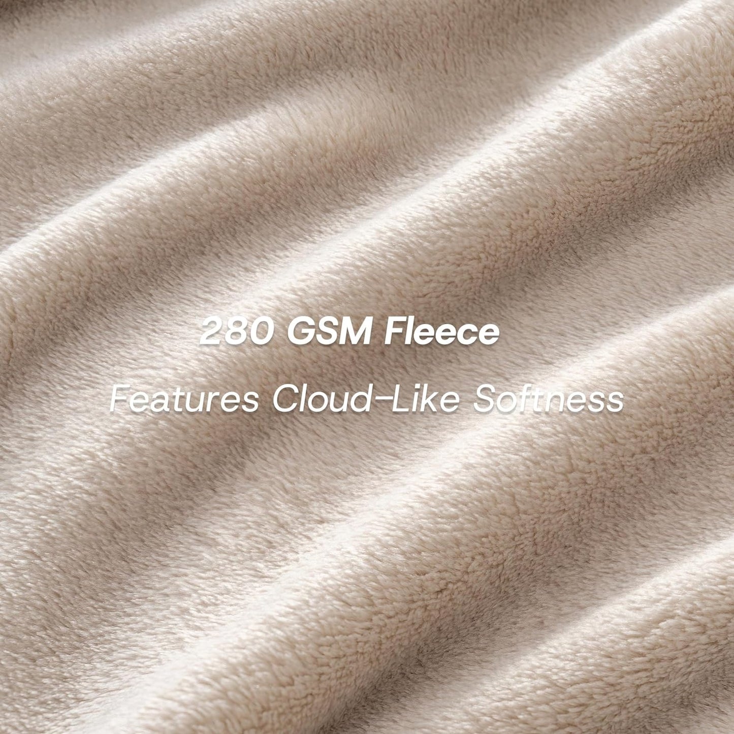 Luxury Fleece Warm Throw Blanket, Soft Lightweight Velvety Plush Throw for Couch and Bed, Cozy Comfy for All Seasons(Grain, 50×70 Inches)