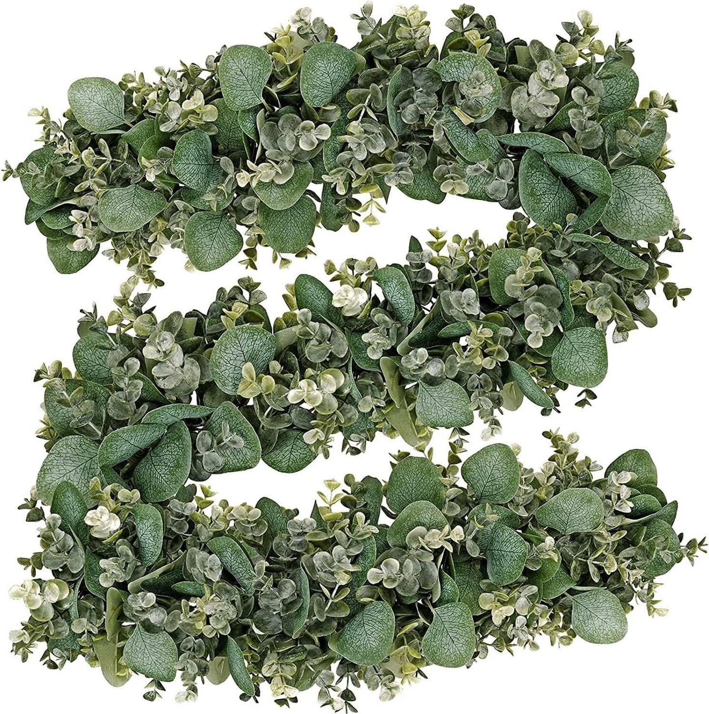 FLORLAB 6.2 Ft Long Faux Eucalyptus Greenery - Wedding Arch Summer Decor - Lambs Ear & Magnolia Garland
