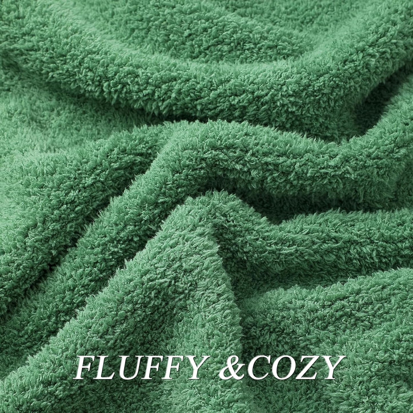 bearberry Super Soft Fluffy Throw Blanket Lightweight Cozy Warm Throw Blankets for Couch Bed Sofa All Season (Avocado Green, 53”x71”)