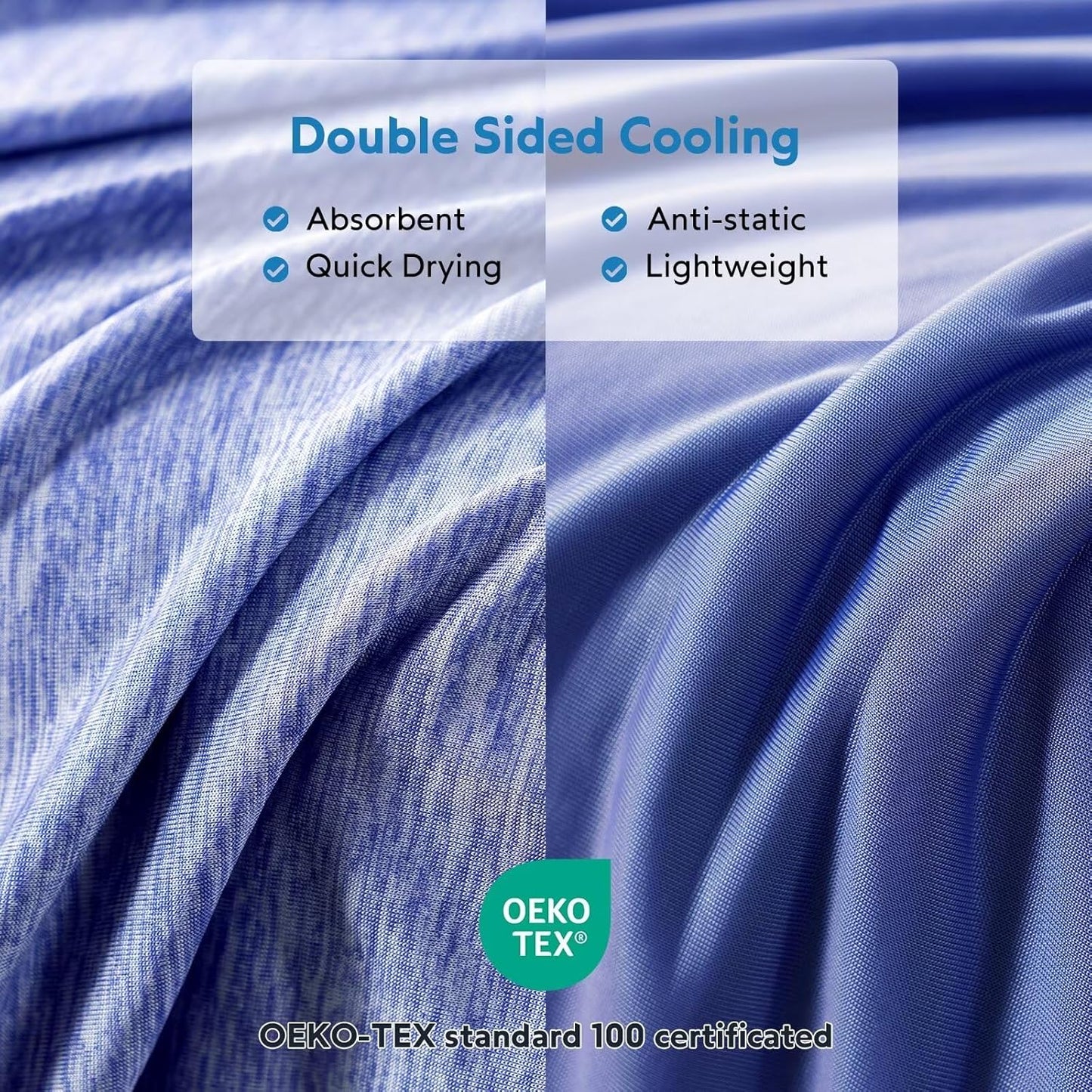 HOMFINE Cooling Blankets for Hot Sleepers - Summer Blanket Thin Lightweight Breathable Soft Double Side Enhanced Cooling for Bed Couch Sofa, Keep Cool for Night Sweats (Dark Blue, 60 x 80 inches)