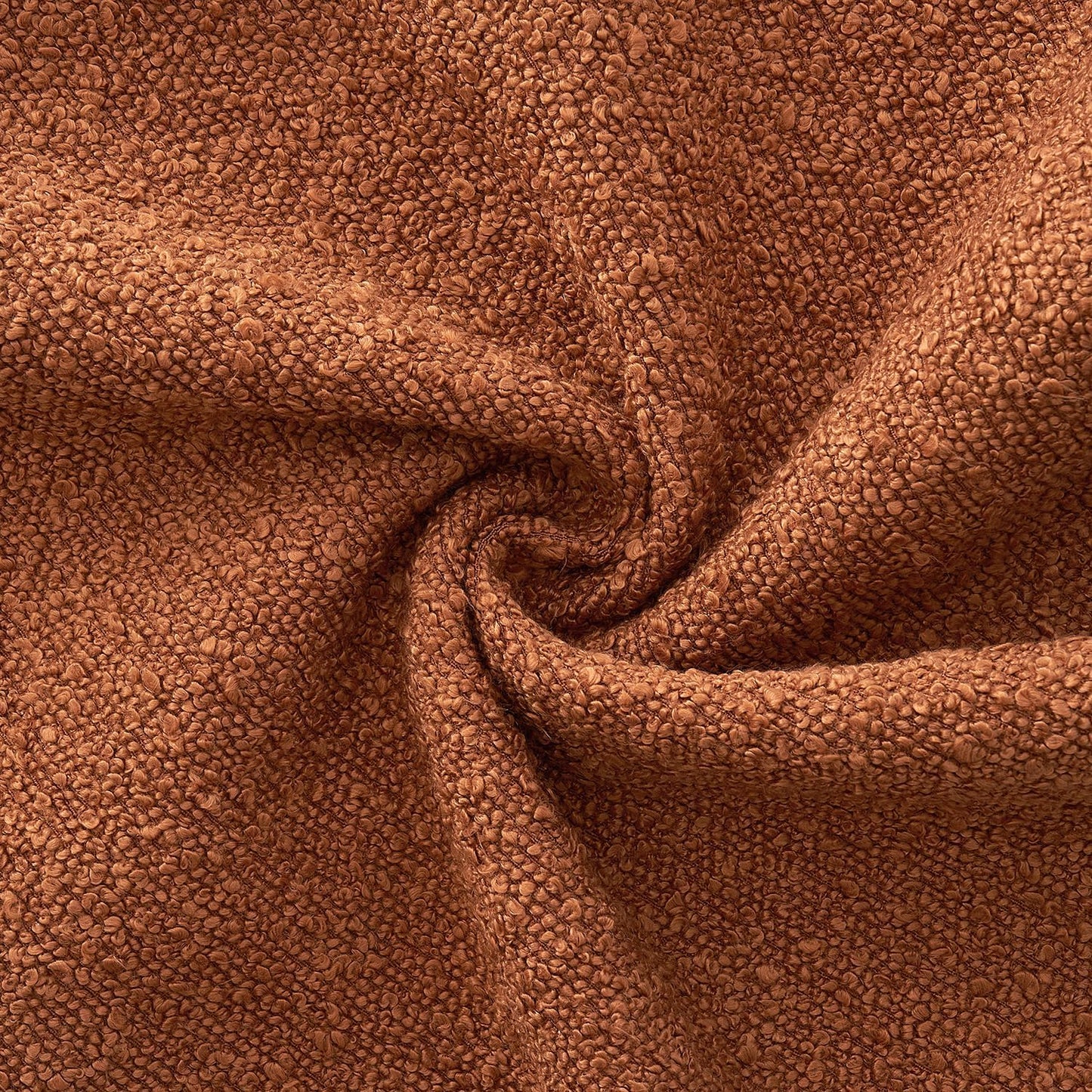 MIULEE 20x20 Inch Decorative Pillow Covers for Couch Bed Set of 2 Textured Boucle Neutral Winter Throw Pillows Rust Accent Solid Cushion Pillowcases Sofa Livingroom Home Decor