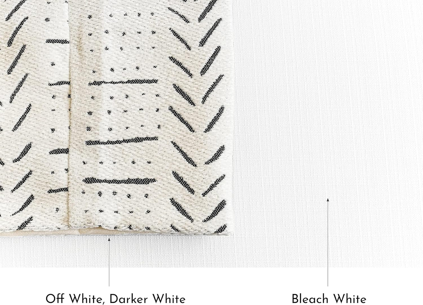 BlissBlush White Soft Chenille Boho Body Pillow Cover 20x54, Decorative Oversized Long Lumbar Pillow, Boho Textured Oversize Body Pillow, Cover ONLY