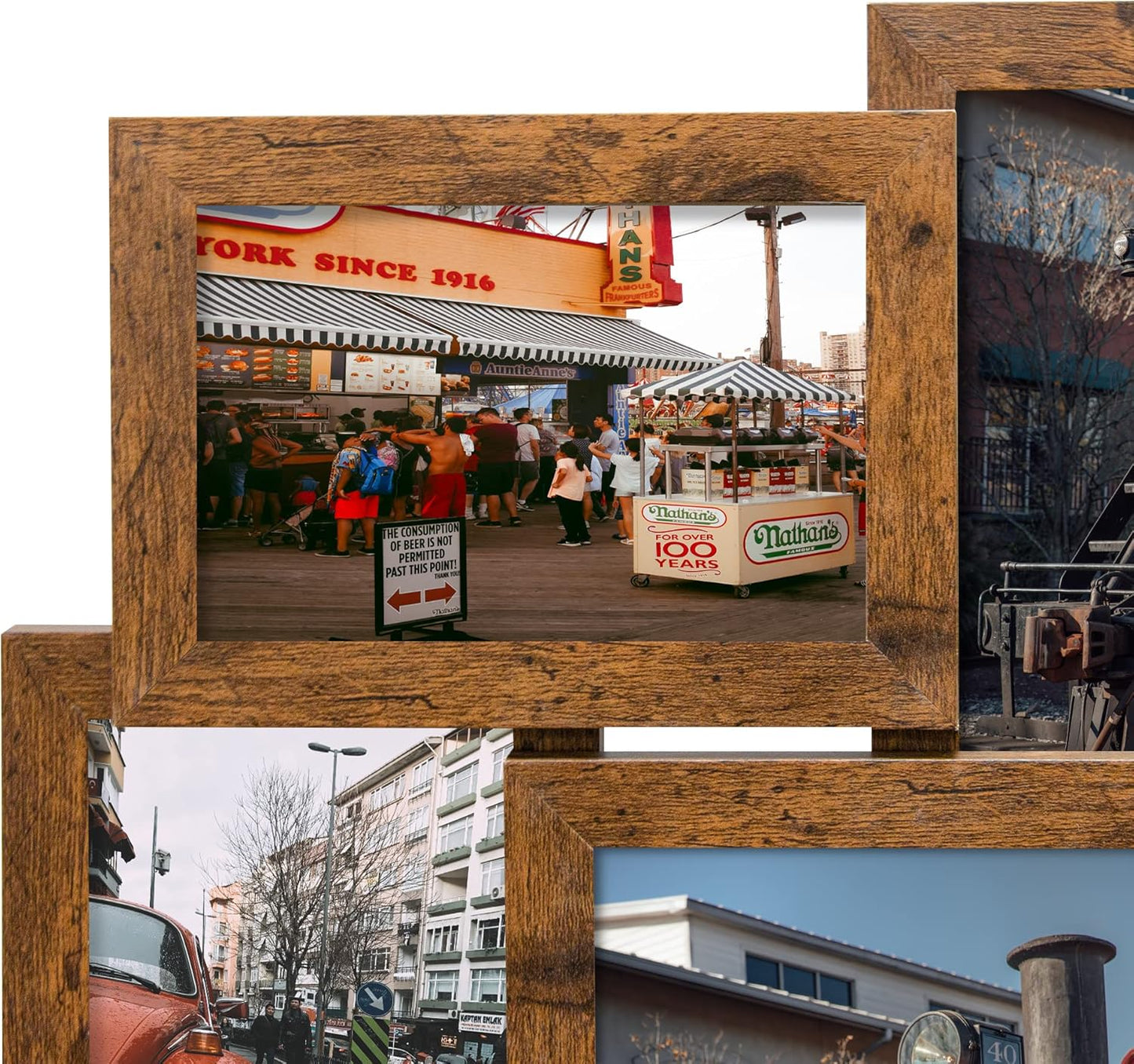 Jerry & Maggie 12 Opening Collage Picture Frame, Multi Picture Frame for Wall, 4x6 Inches, Plastic Wall Picture Frames for Living Room, No Assembly, Golden/ 2 Pack