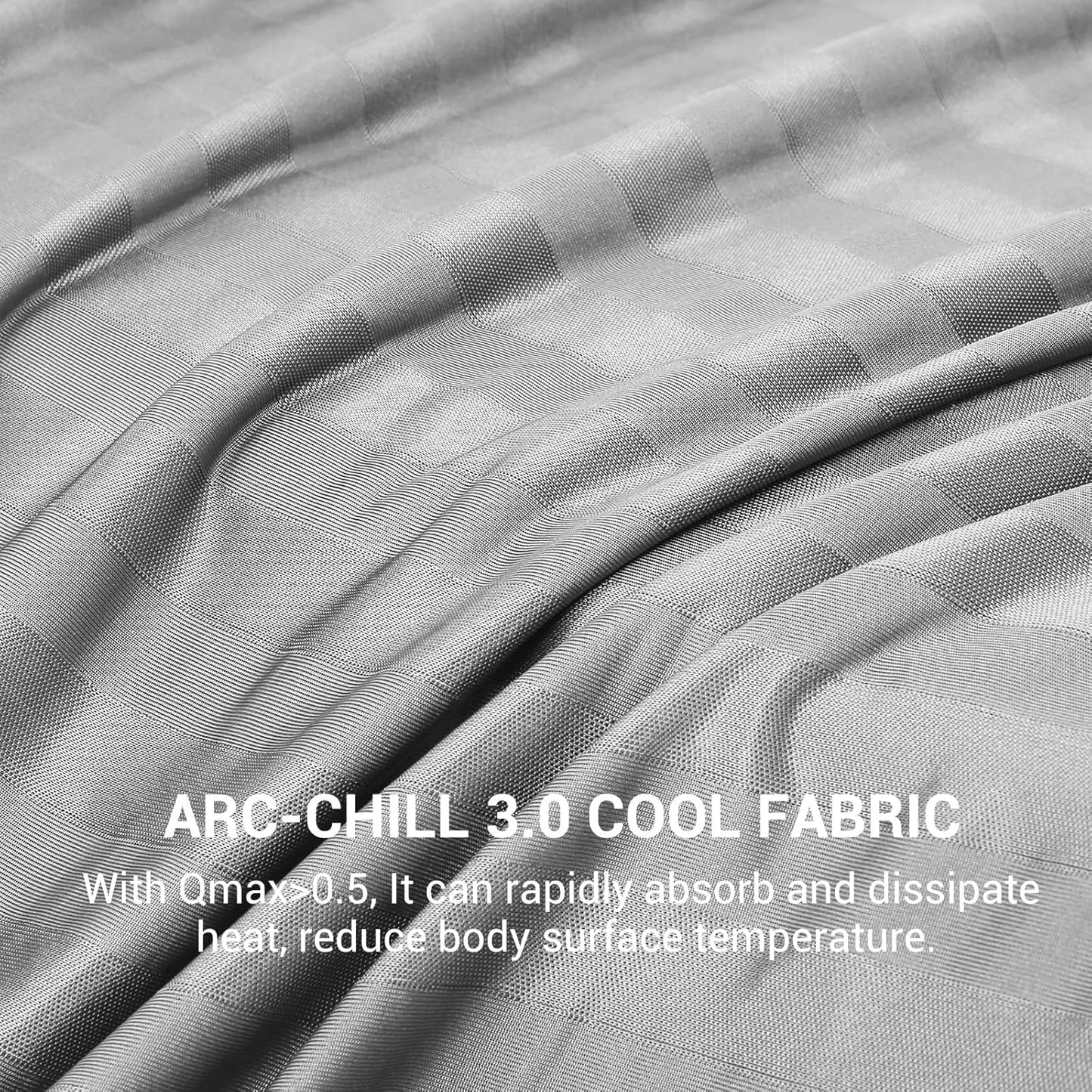 Elegear Revolutionary Cooling Blanket King, Absorbs Heat to Keep Body Cool for Night Sweats, Double Sided Arc-Chill 3.0 Cool Fiber Q-Max>0.5, Cold Summer Blankets for Hot Sleeper, Light Gray