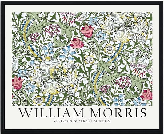 William Morris Wall Art Poster Prints, Famous Artist Patterns, Vintage Flowers Decor Artwork, Tapestry Historic Cultural Illustrations Fine Art, Colorful for Living Room, Bedroom, Office, Bathroom Decoration (William Morris 13, 24x36 inches (Unframed))