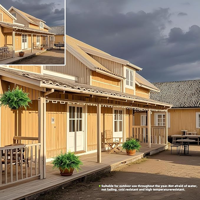 QIANYUN Fake Fern Outdoor Artificial Plants-2-Pack Artificial Outdoor Hanging Fern Faux Greenery UV Resistant Plastic Plants for Front Porch Living Room Garden Decor- Including Hanging Planters