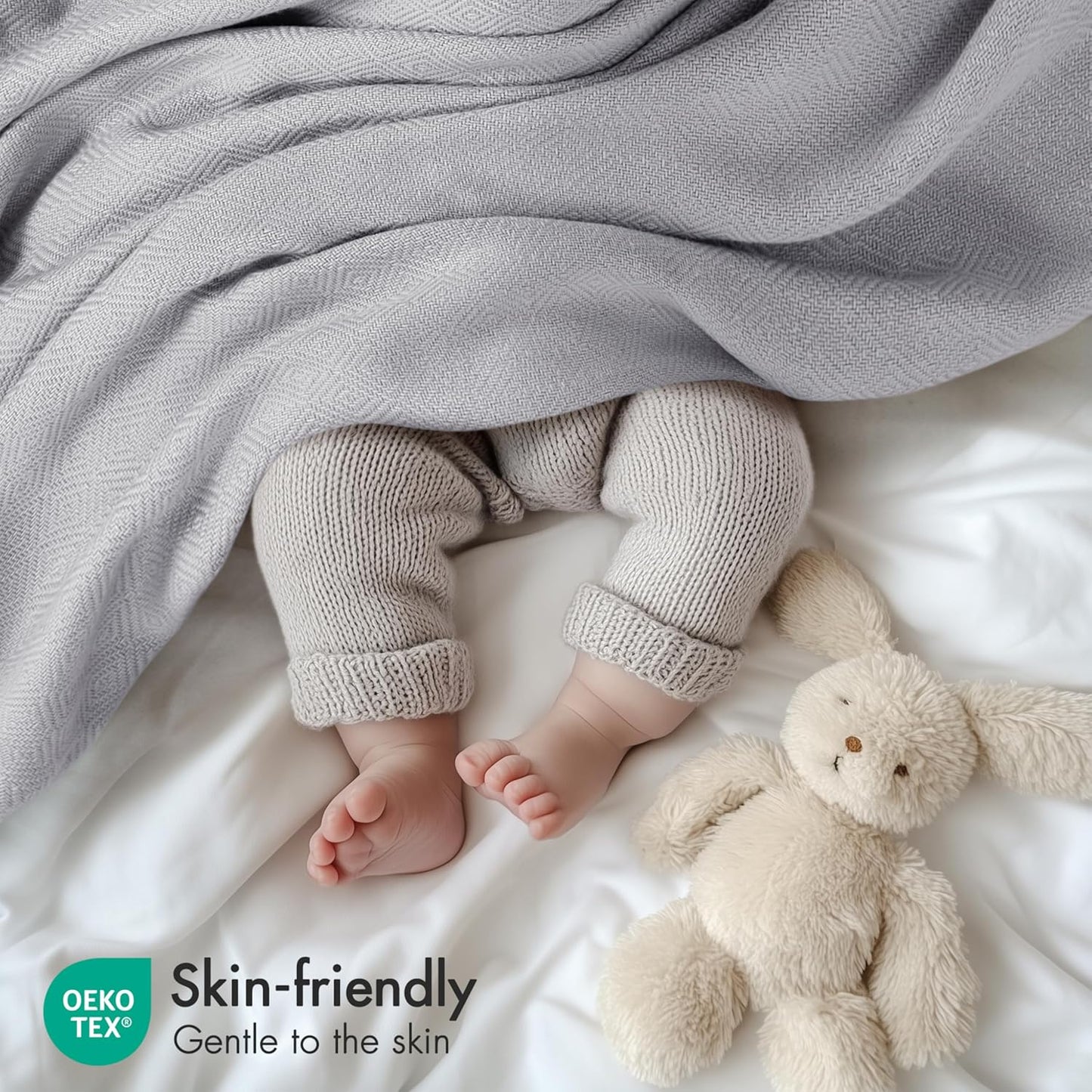 Madison Park King Size Blanket, 70% Rayon Bamboo-Based, 30% Cotton, Breathable for Hot Sleepers Menopause, Ultra Soft and Snag-Resistant, Summer Blanket for Bed or Couch, King 108"x90", Grey