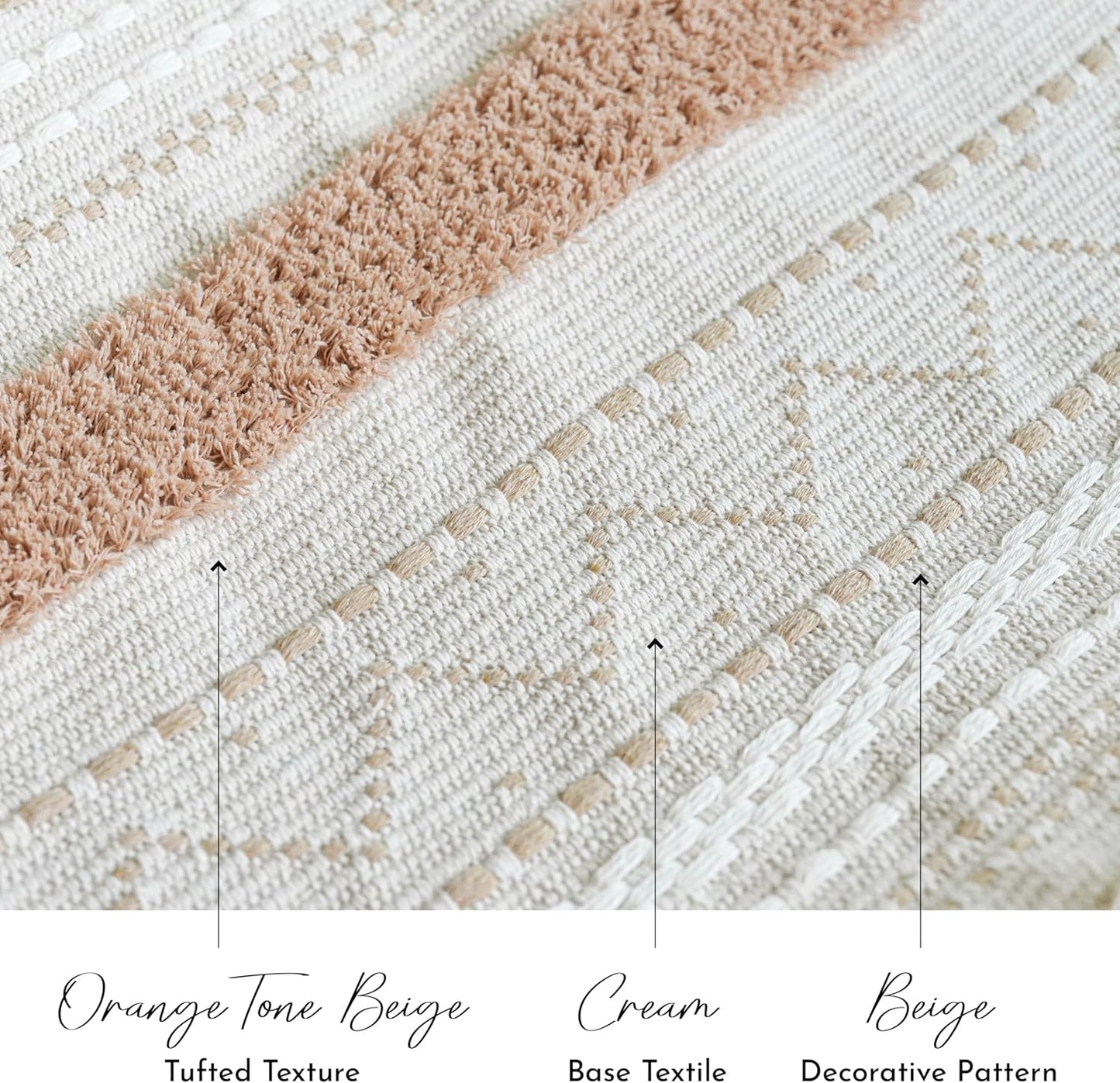 BlissBlush Long Vertical Wall Hanging Tapestry Woven Boho Farmhouse Decor Cream Beige Tassel Handmade Wall Art Decoration for Bedroom Living Room Dorm Nursery Apartment, 16x39 INCH