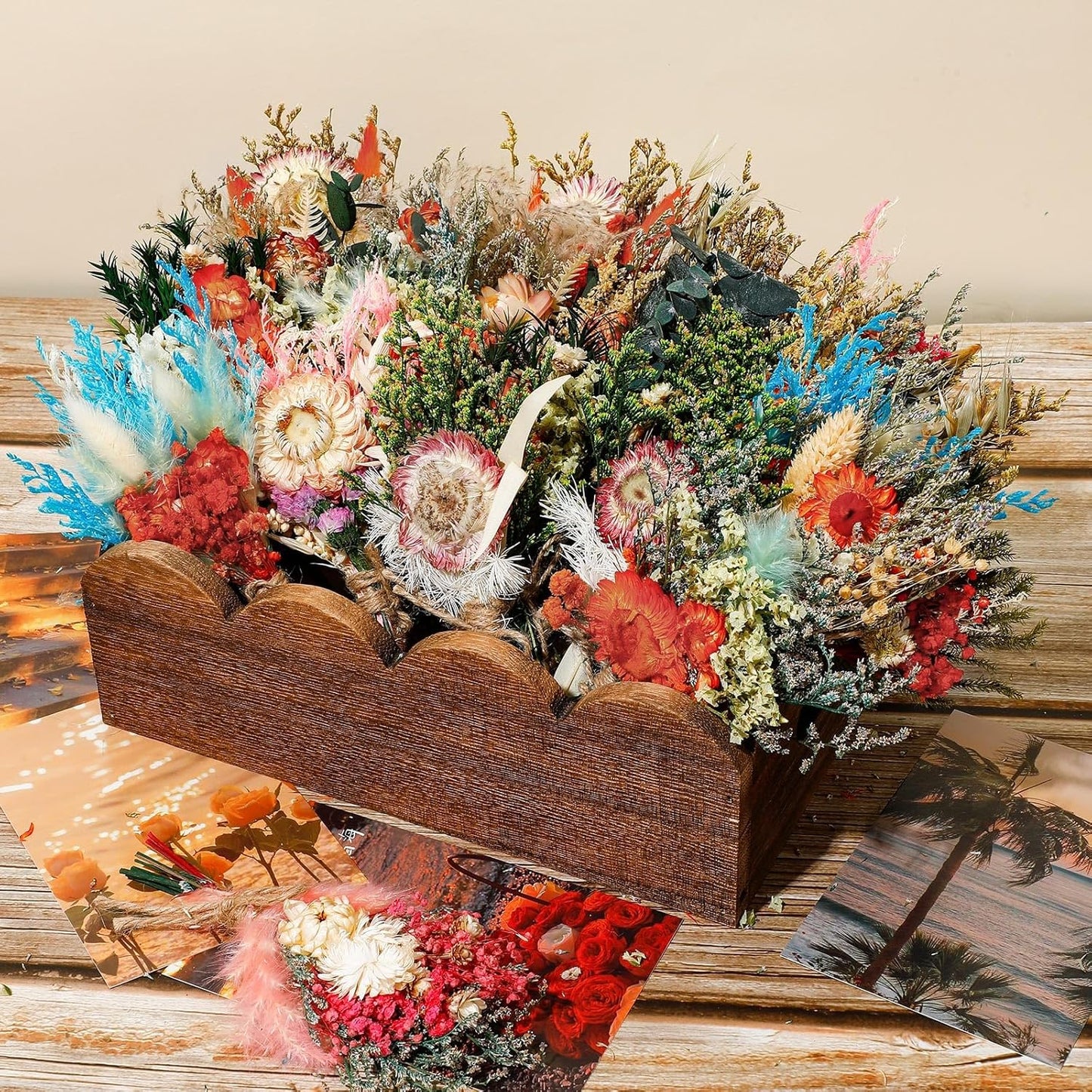 Layhit 24 Pcs Boho Dried Flower Bouquet Mini Wedding Handmade Dry Flowers Decor for Vase Crafts DIY Photo Boutonniere for Men Floral Plant for Bridesmaid Gift Birthday Decor (Gerbera Daisy)