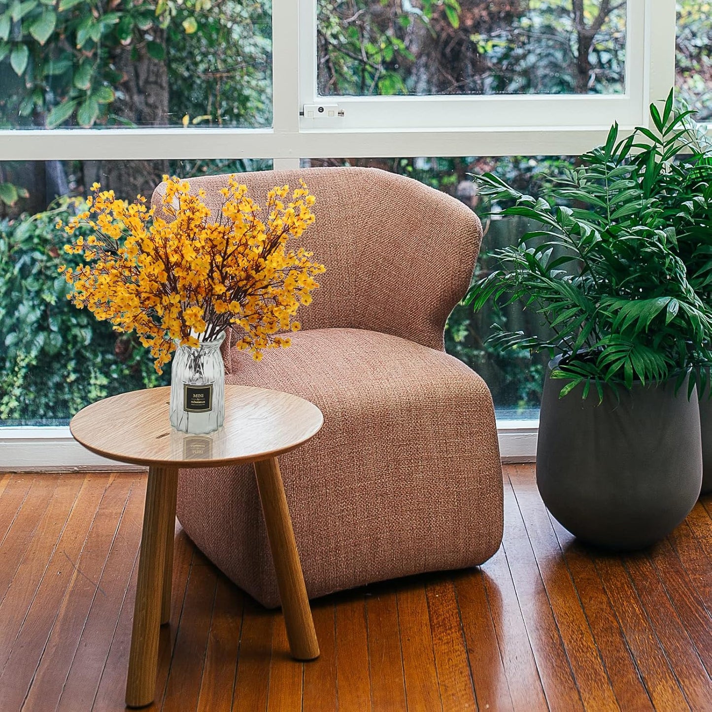 Hananona 10 Pcs Artificial Babys Breath Flowers Orange Fake Silk Gypsophila Flowers for Fall Floral Arrangement Autumn Table Centerpieces Home Decor (10, Orange)