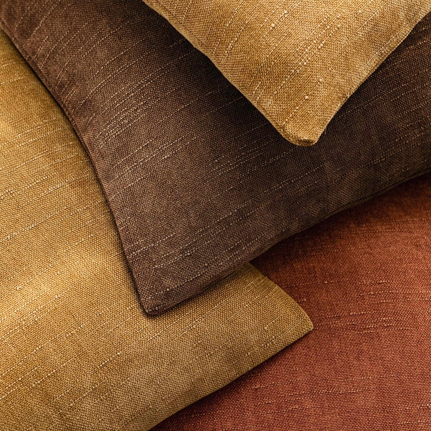 Foindtower Set of 2 Soft Textured Chenille Throw Decorative Pillow Covers Square Accent Solid Cushion Cover Cozy Neutral Farmhouse Pillow Case for Couch Sofa Bedroom Living Room 20x20 Inch,Dark Bronze