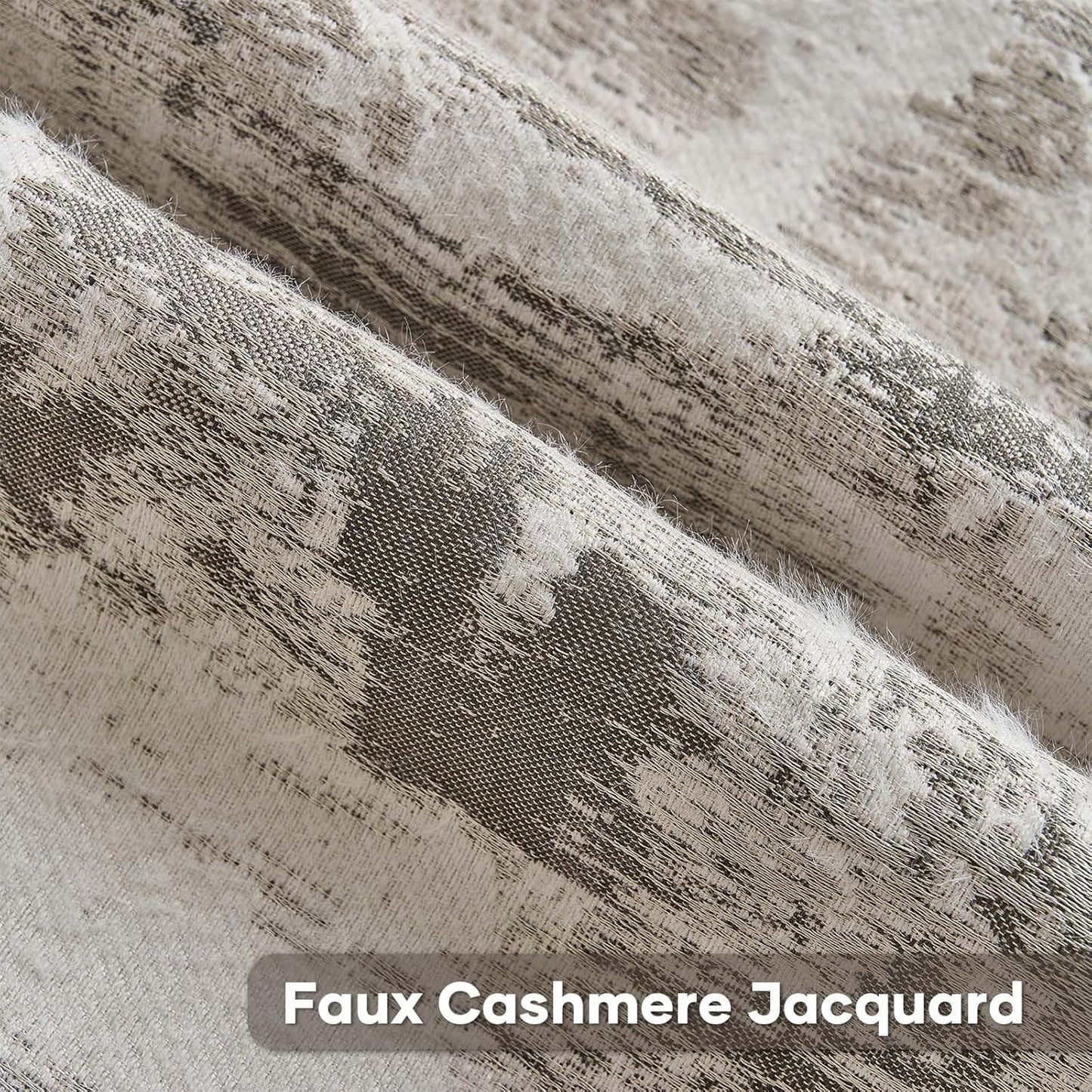 FUTEI Black White Decorative Throw Pillow Covers 16x16 Inch Set of 2,Soft Faux Cashmere Jacquard - Textured & Cozy Cushion Case,Modern Home Decor for Couch Bed Living Room