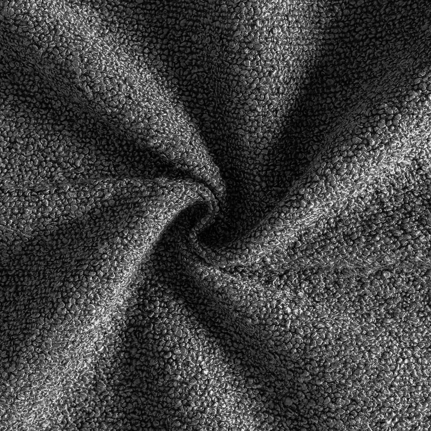 MIULEE 20x20 Inch Decorative Pillow Covers for Couch Bed Set of 2 Textured Boucle Neutral Winter Throw Pillows Dark Gray Accent Solid Cushion Pillowcases Sofa Livingroom Home Decor