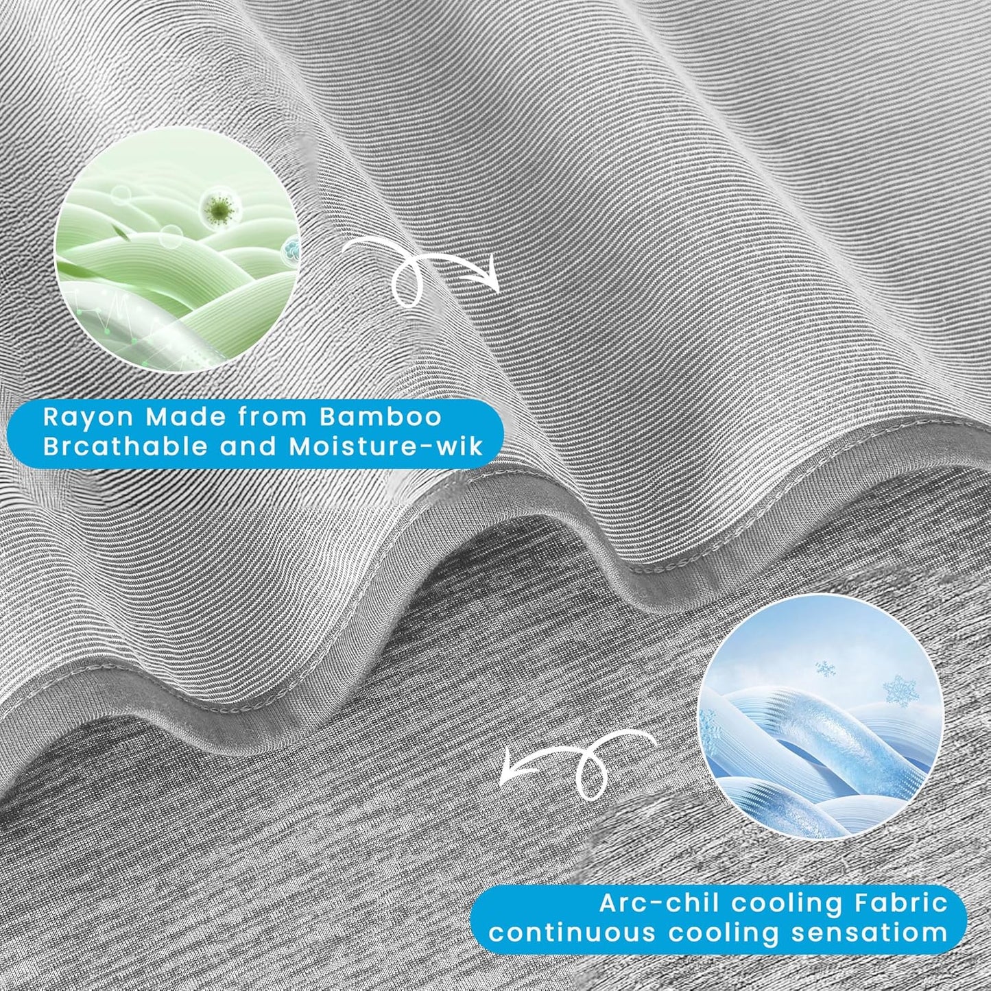 Cooling Blankets for Hot Sleepers, Cool Summer Blanket Keep Body Cool for Night Sweats Double Sided Lightweight Breathable Blanket for Bed Couch Sofa, Queen (90"x90"), Grey